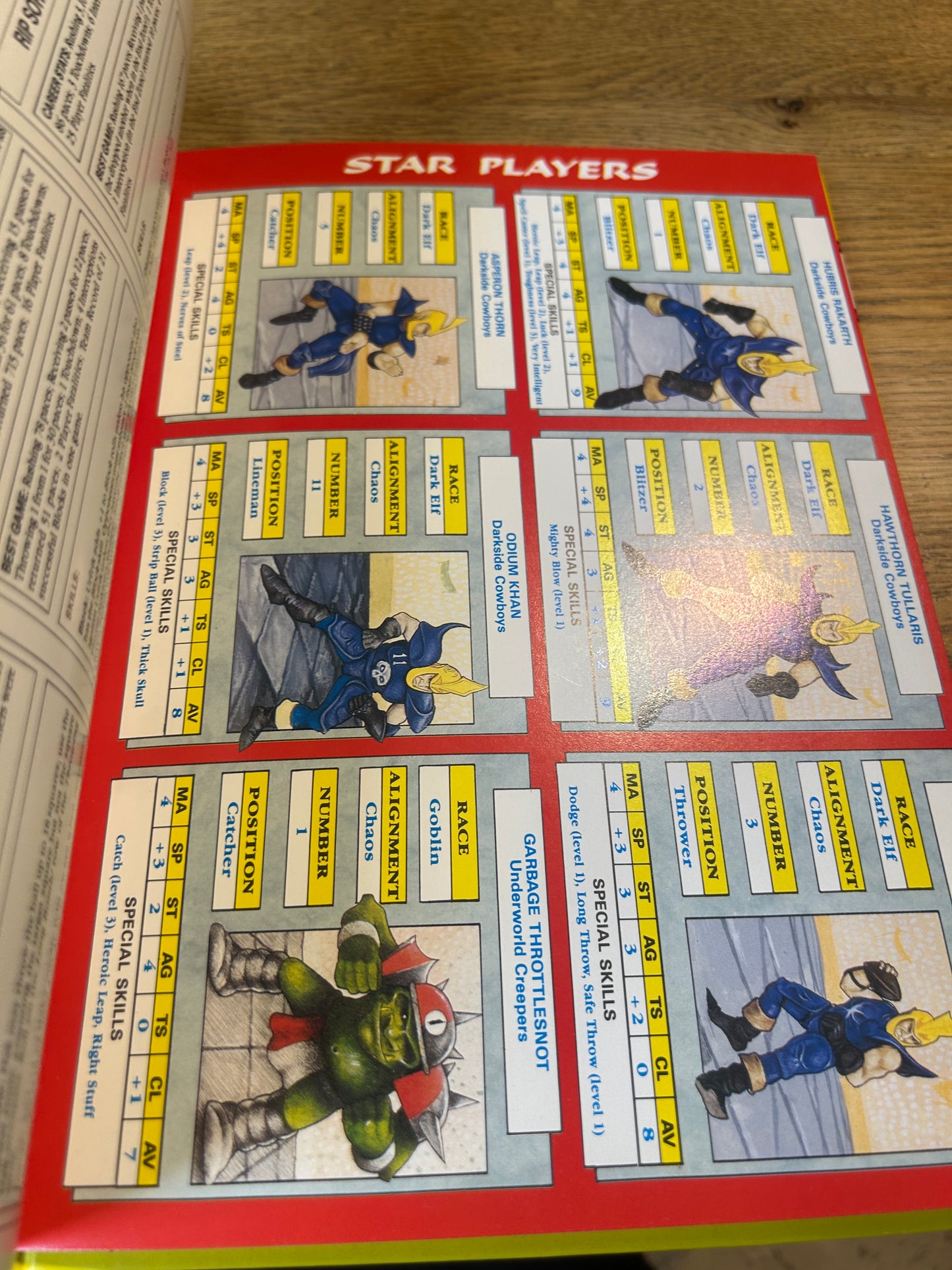 Blood Bowl Star Player Book By Games Workshop complete with cards.