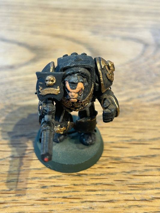 Games Workshop Warhammer 40K Metal Terminator Auto Cannon and shield guard rogue trader