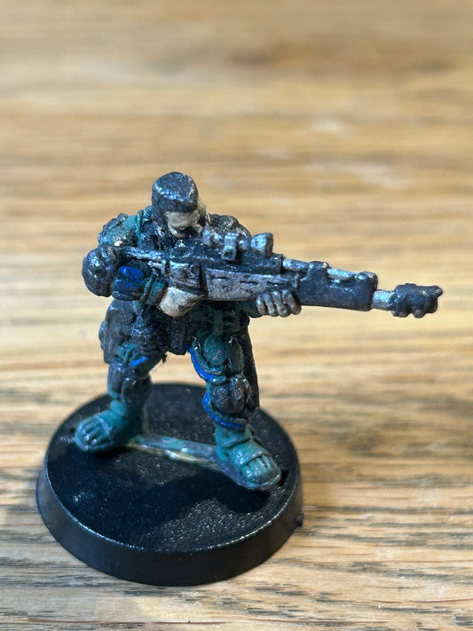 Necromunda Van Saar Ganger w Lasgun Citadel GW 40k 1990s Metal