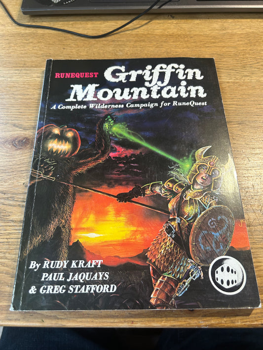RuneQuest Griffin Mountain Complete Wilderness Campaign Module RPG Book includes map