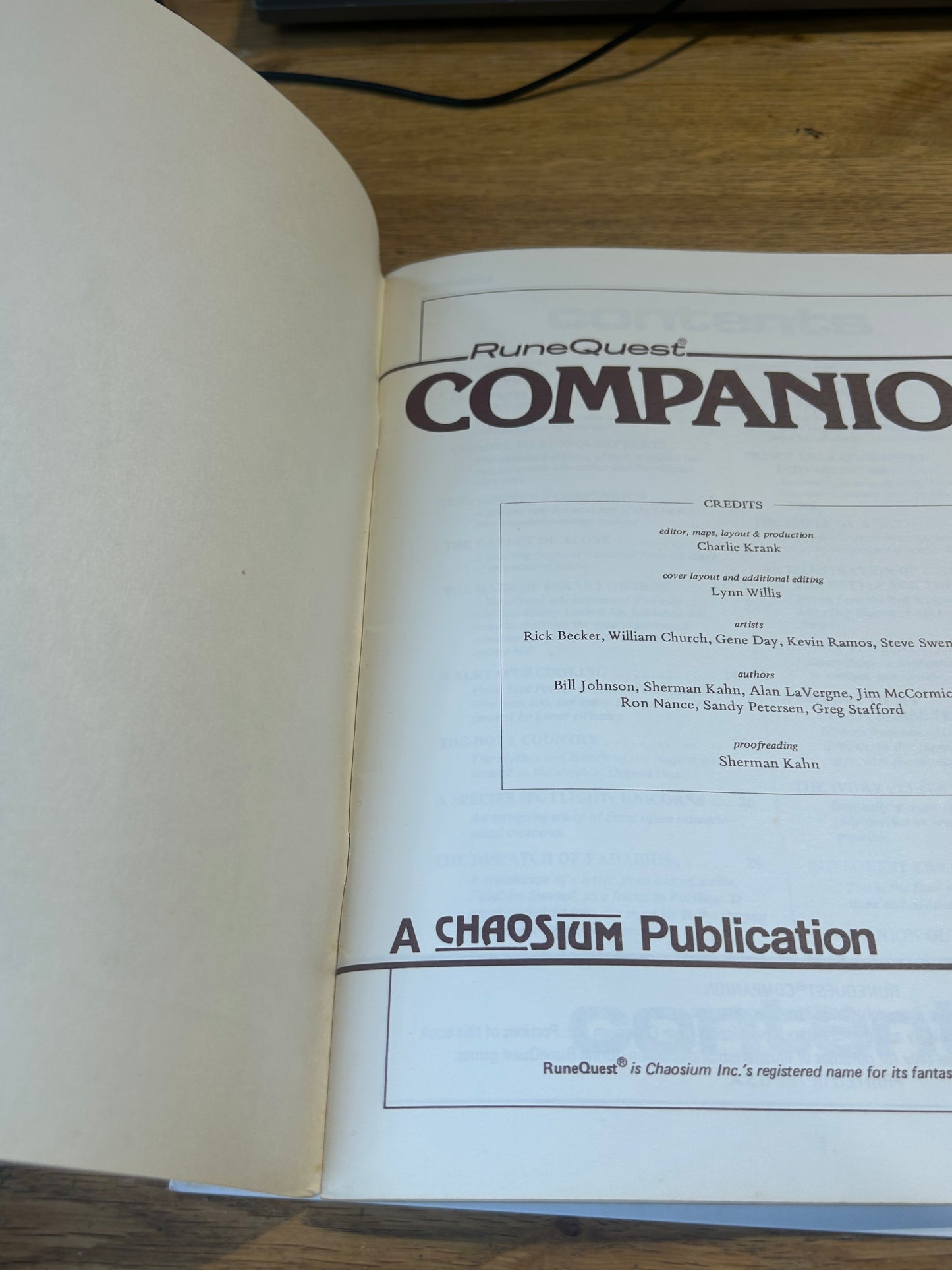 Runequest Companion 2nd edition sourcebook