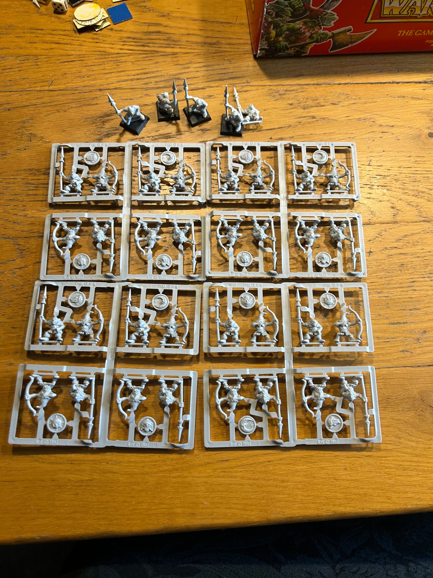 Warhammer fantasy 4th edition boxed set game plus battle magic (incomplete but more than enough to play) box has a hole at the bottom and some items have more wear than others