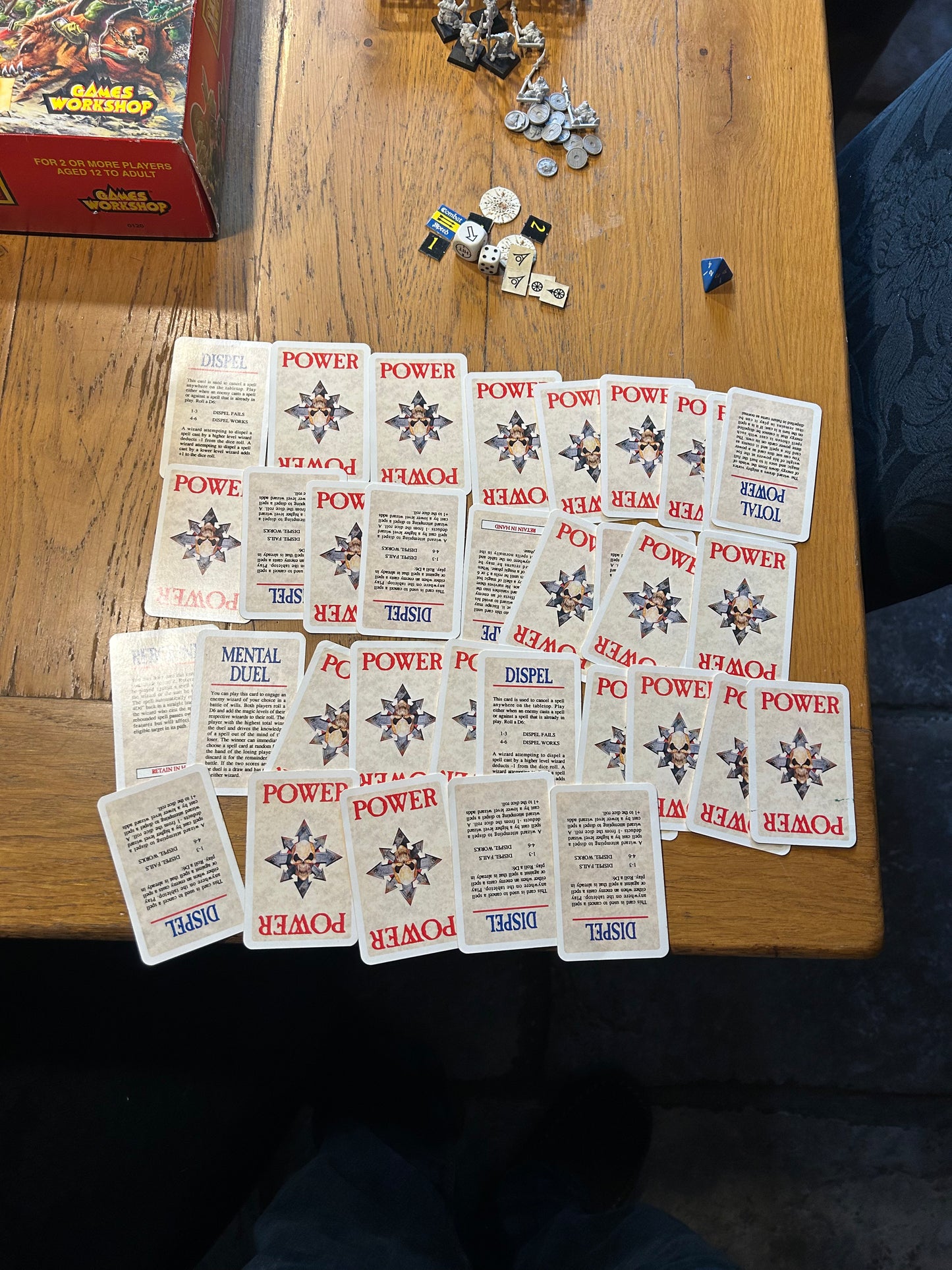 Warhammer fantasy 4th edition boxed set game plus battle magic (incomplete but more than enough to play) box has a hole at the bottom and some items have more wear than others