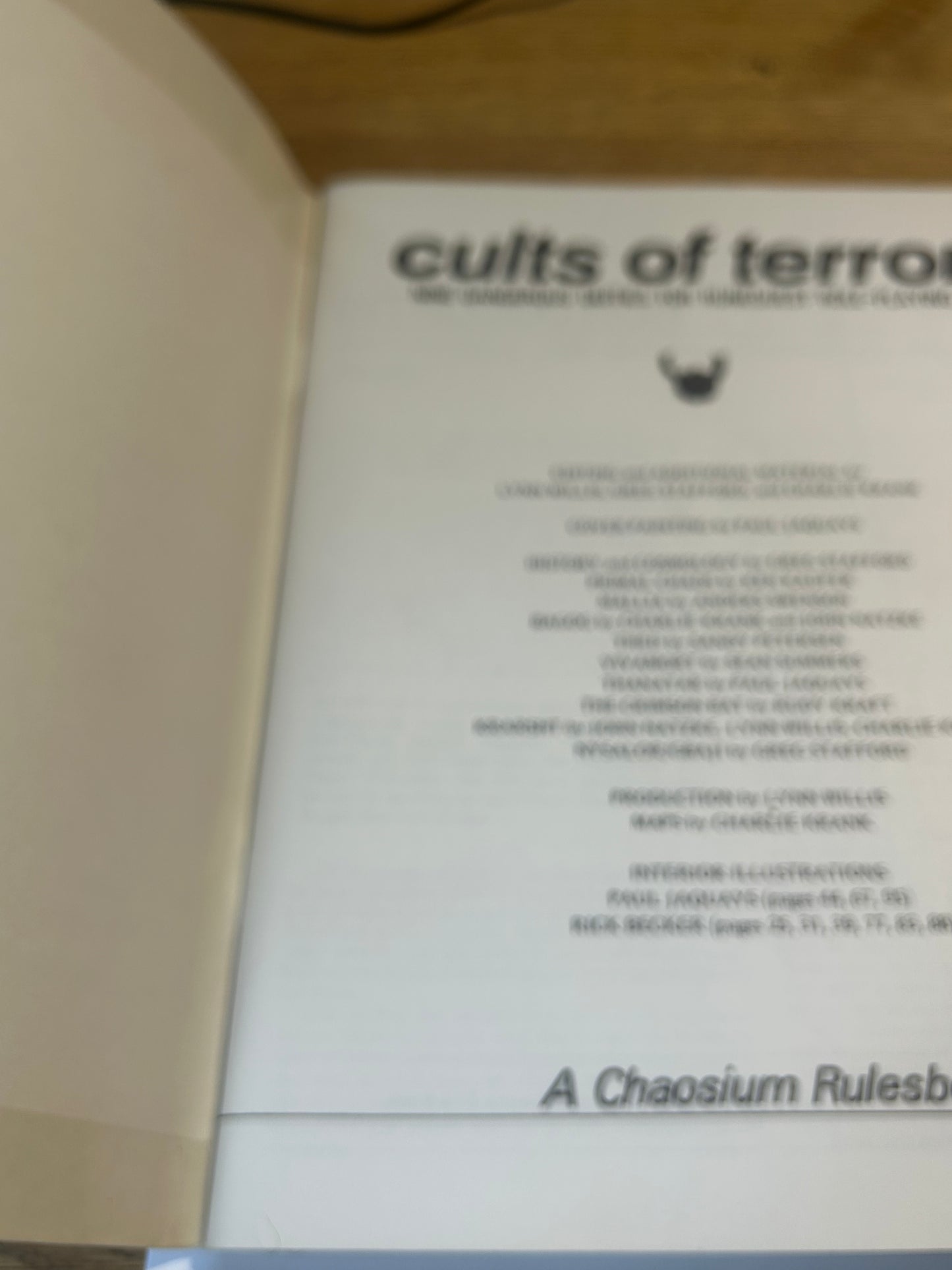 Runequest RPG Cults of Terror: Nine Dangerous Deities - Chaosium 1981