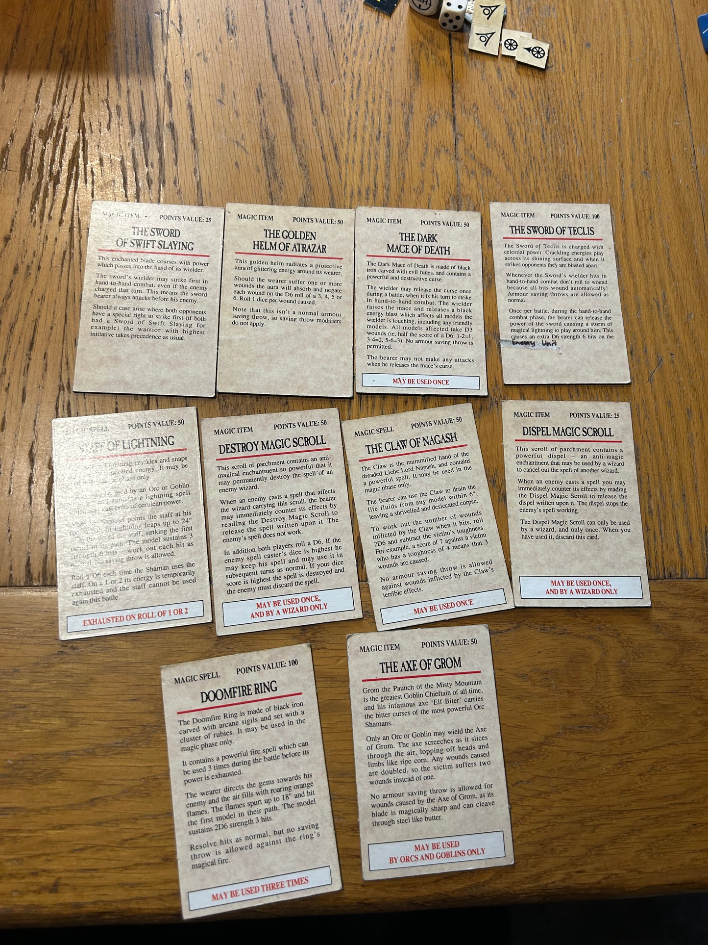 Warhammer fantasy 4th edition boxed set game plus battle magic (incomplete but more than enough to play) box has a hole at the bottom and some items have more wear than others