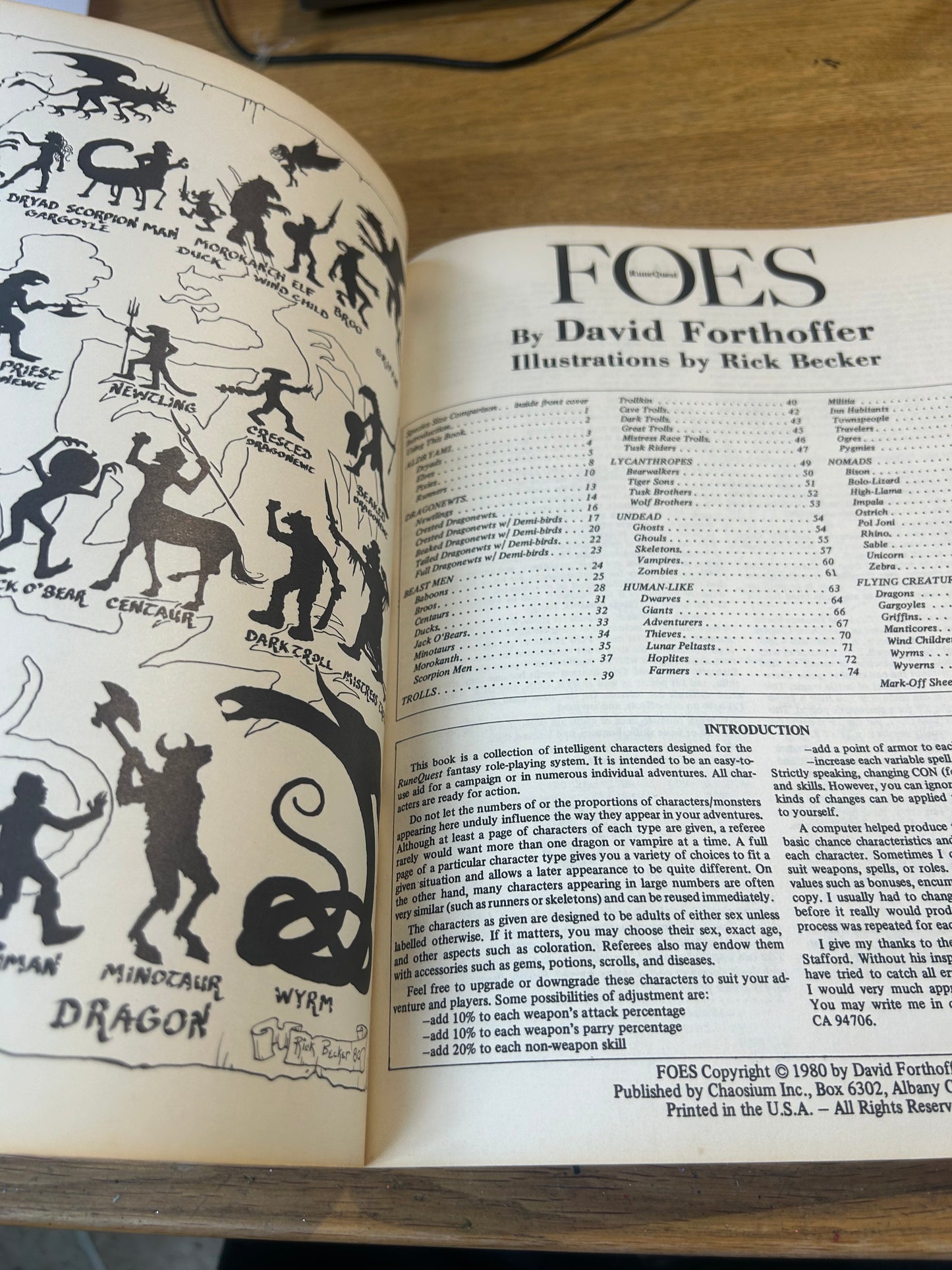 FOES (1200 Monsters for Runequest RPG) Chaosium