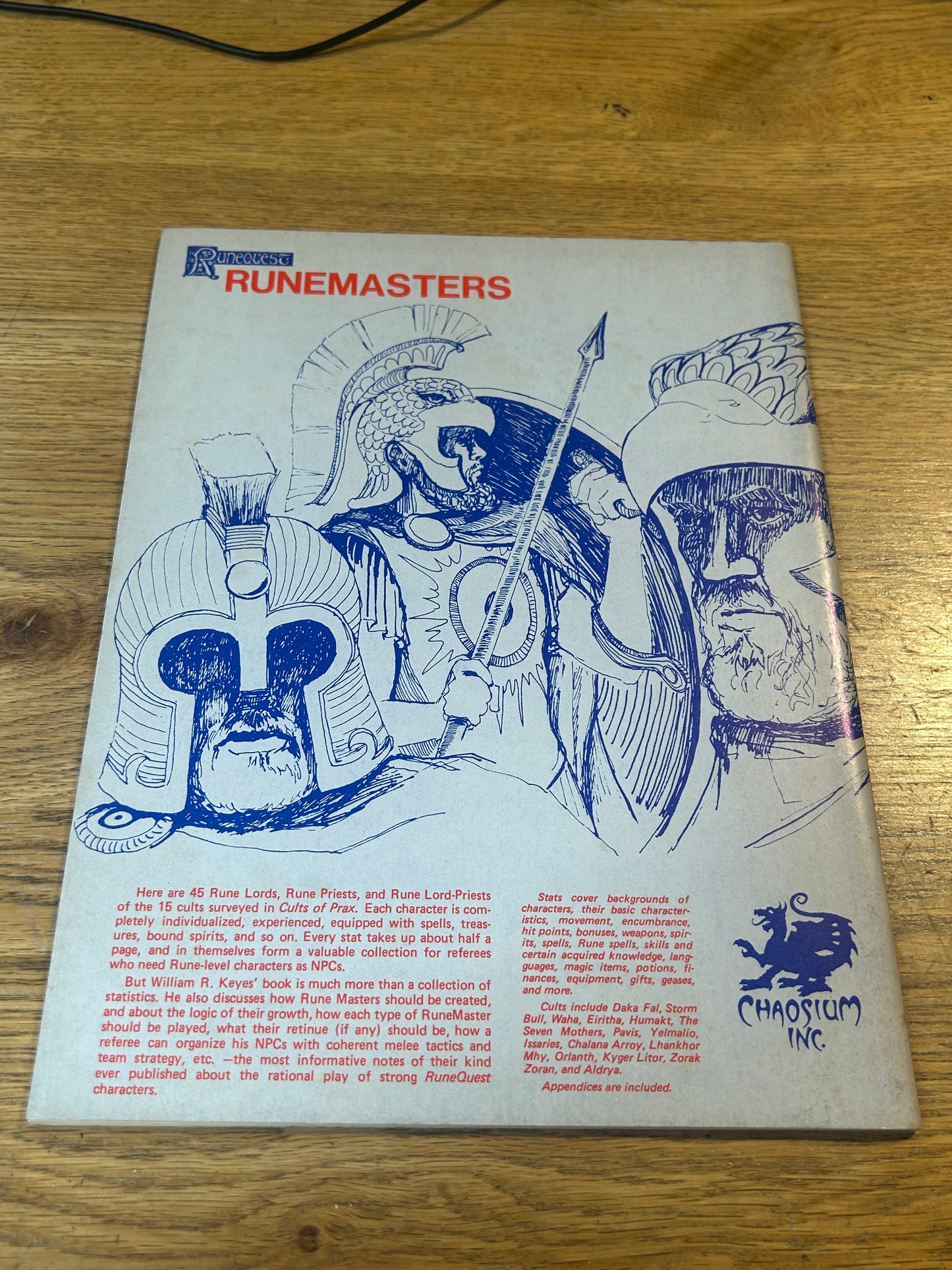 Runemasters - Strong NPCs And Their Use In Runequest - Chaosium -