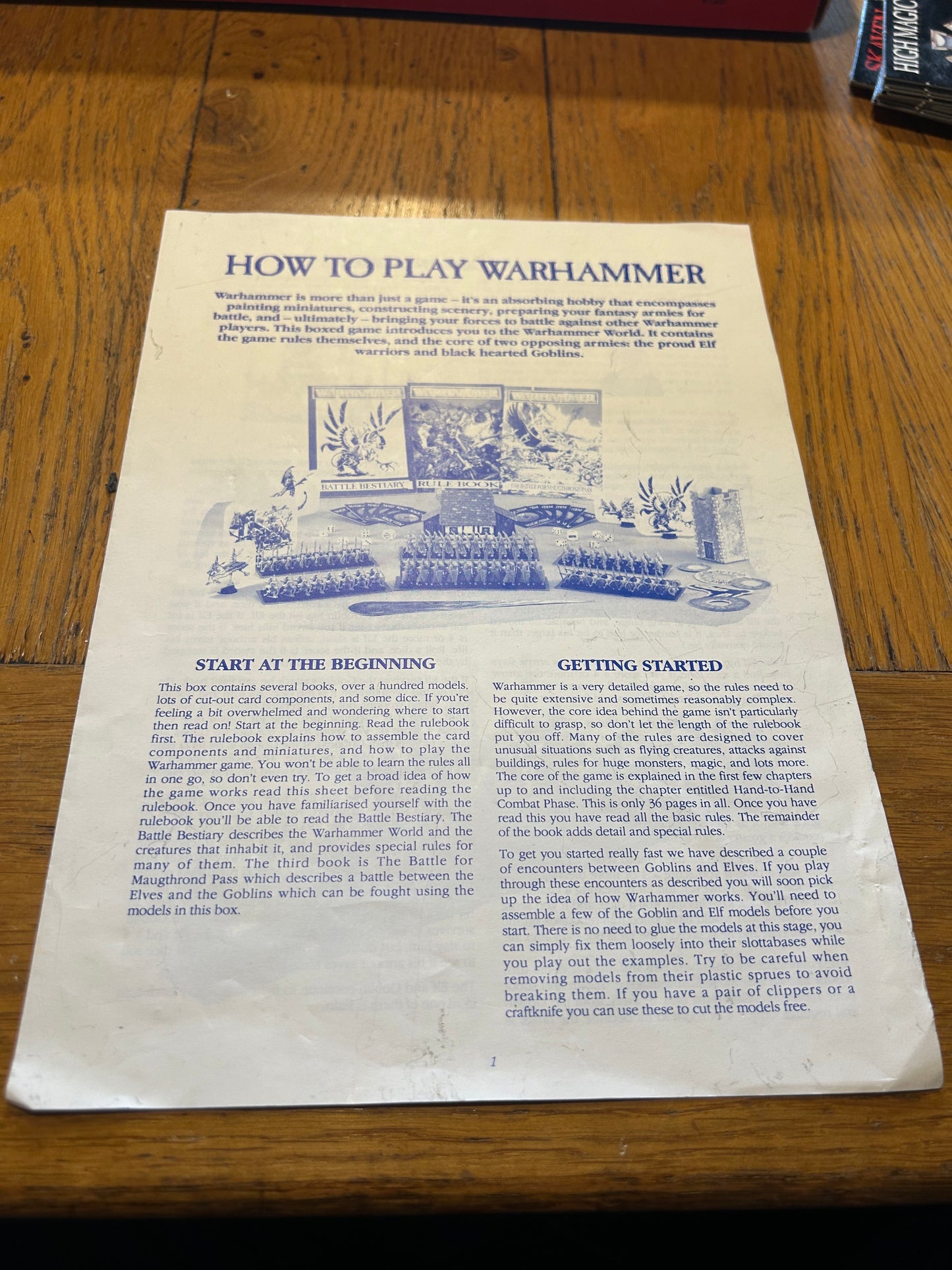 Warhammer fantasy 4th edition boxed set game plus battle magic (incomplete but more than enough to play) box has a hole at the bottom and some items have more wear than others