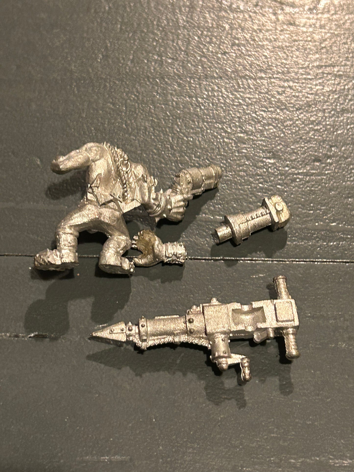 Warhammer 40k Gorka morka speargun trukk gunner and spear gun metal ork