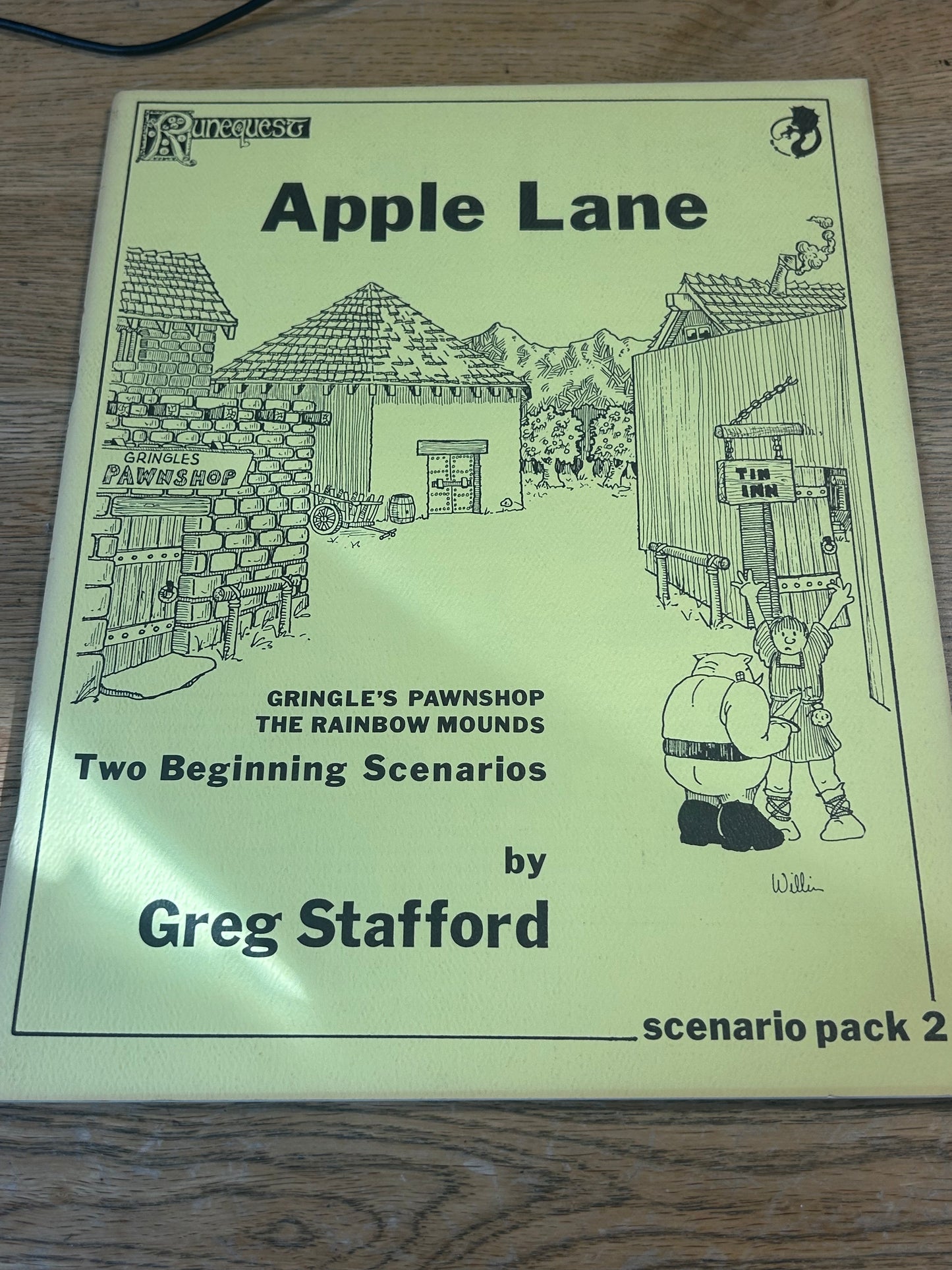 Runequest Apple Lane Scenario Pack 2 RQ 1980 Original Chaosium Inc Greg Stafford