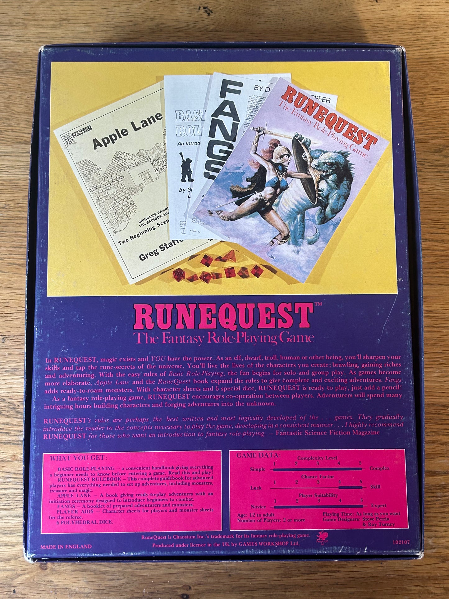 Runequest Box Set Chaosium Games Workshop
