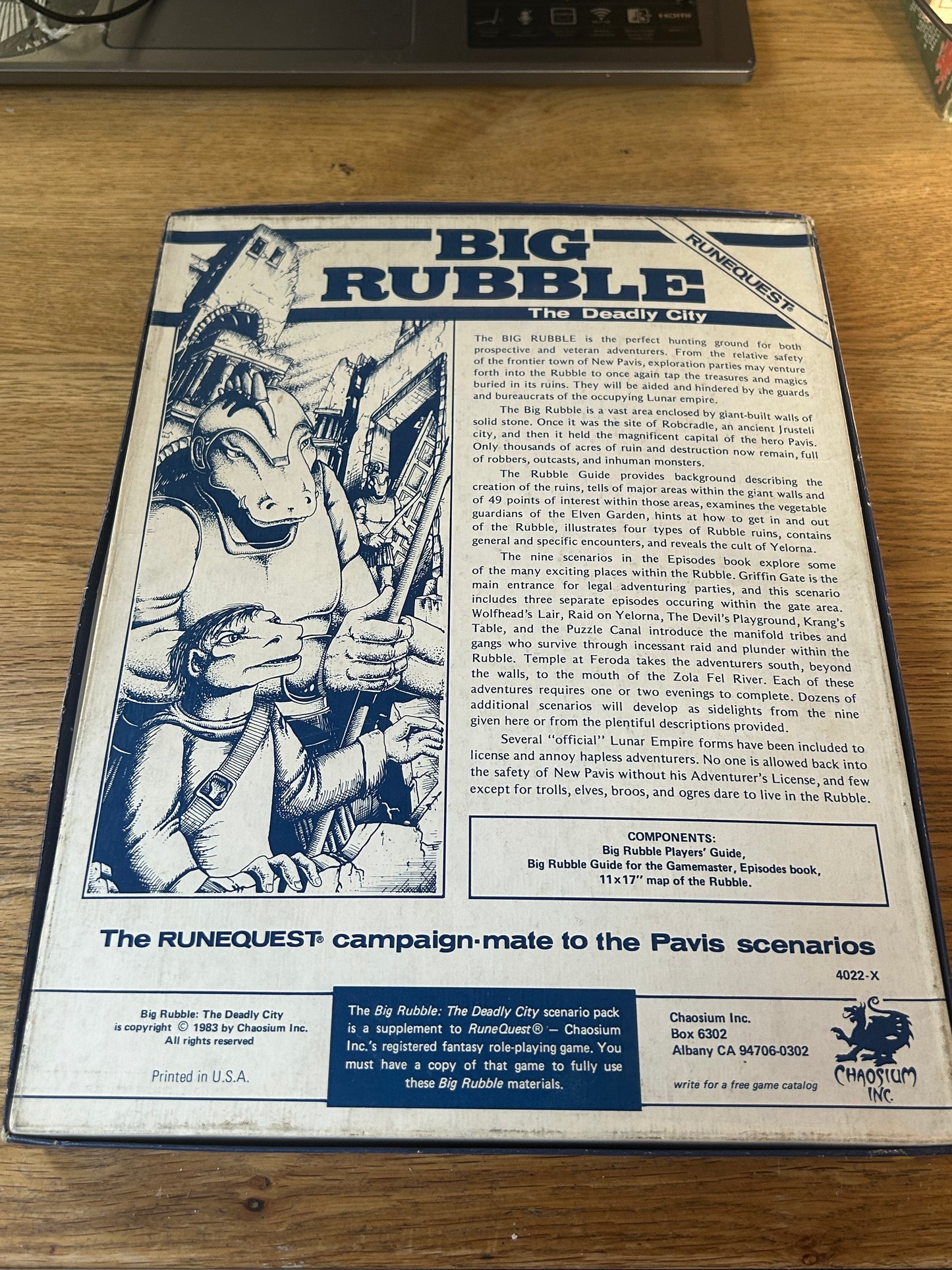 Runequest Big Rubble Rpg Boxed Set Chaosium