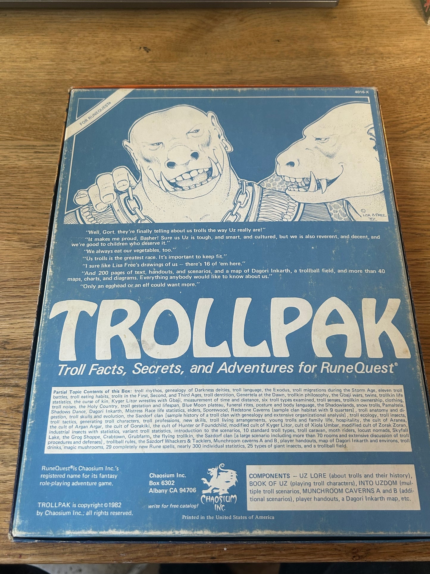 Trollpak Troll Facts, Secrets And Adventures Runequest Pack complete