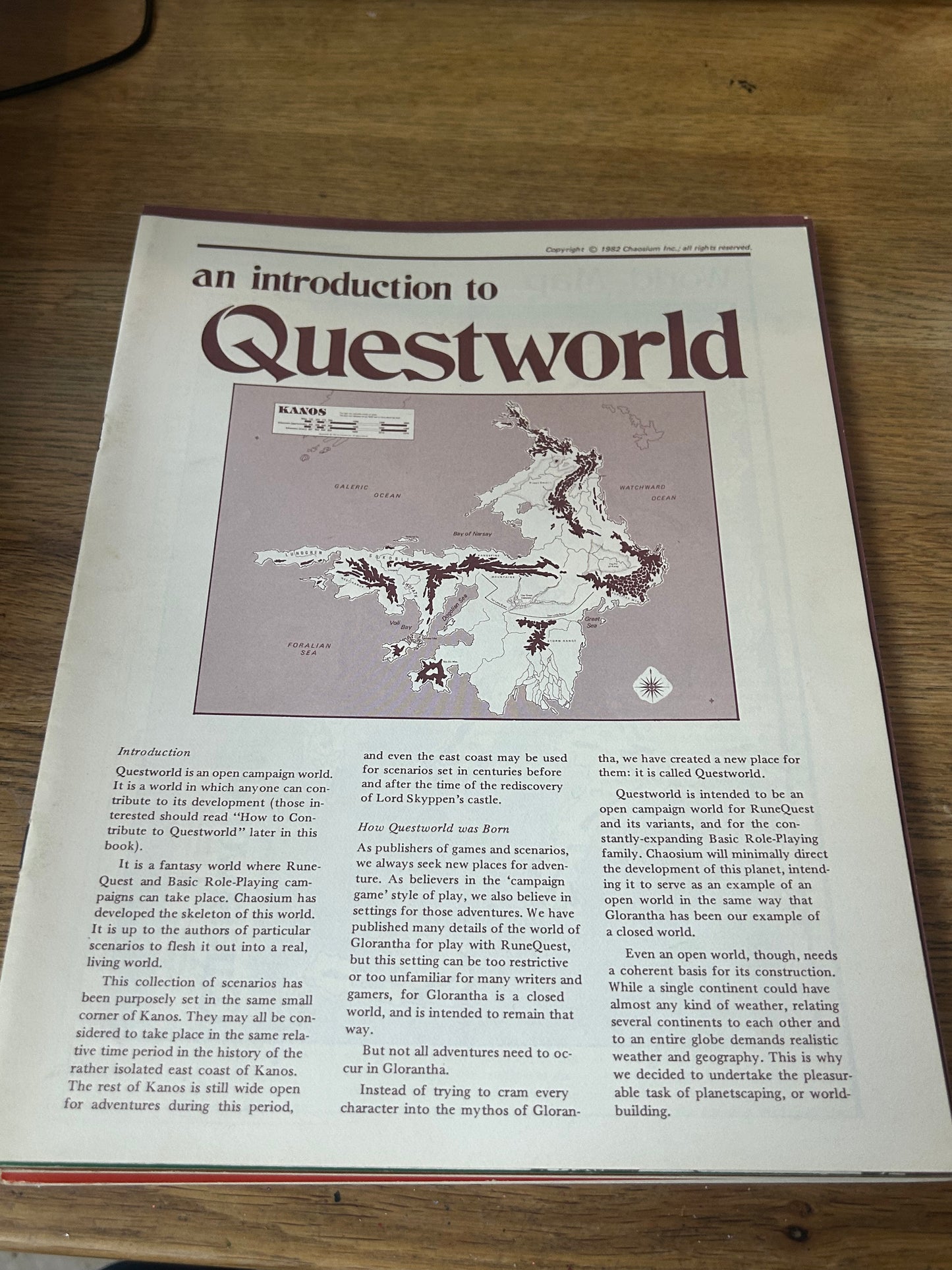 Questworld 9 Gateway Adventures for RuneQuest Chaosium Vintage Board Game Used complete