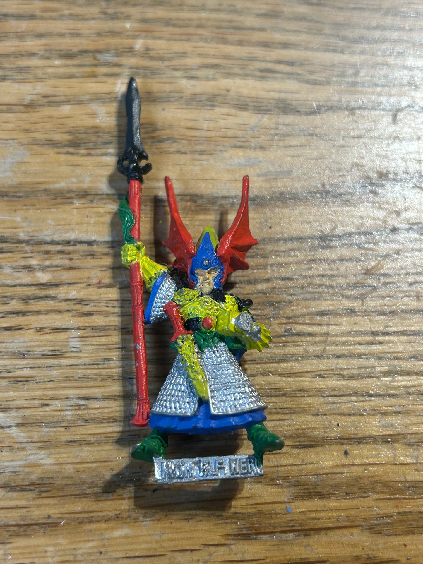 Citadel Warhammer High Elf Command Group Hero With Spear 1992