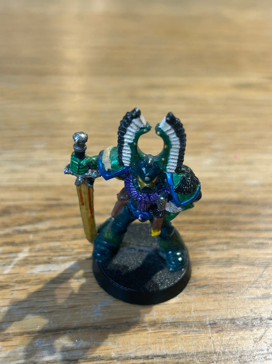 warhammer 40k dark angels metal Captain Oop Rogue Trader (no backpack)