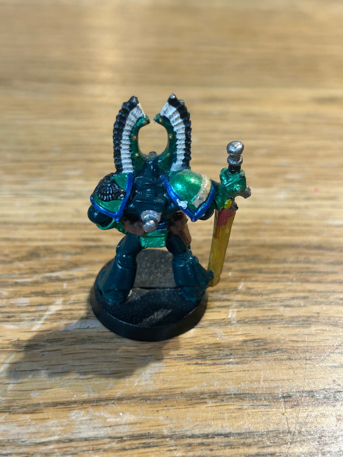 warhammer 40k dark angels metal Captain Oop Rogue Trader (no backpack)