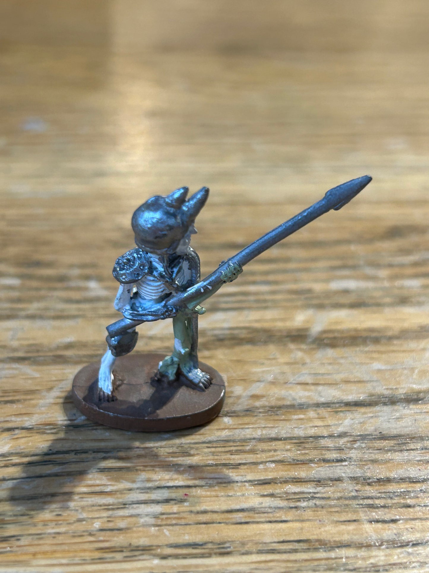 Grenadier 5506 (l) Rhino Warrior w. Spear, 25mm Miniatures, 1987