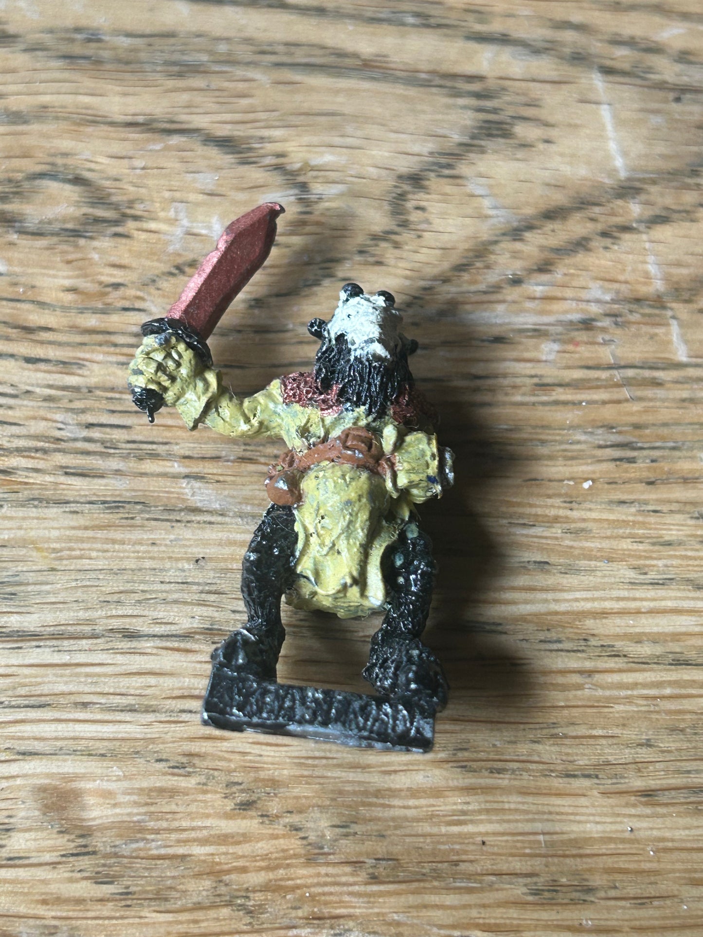 Realm Of Chaos Beastman with sword Bob Olley  Metal Citadel 80s Beastmen warhammer fantasy