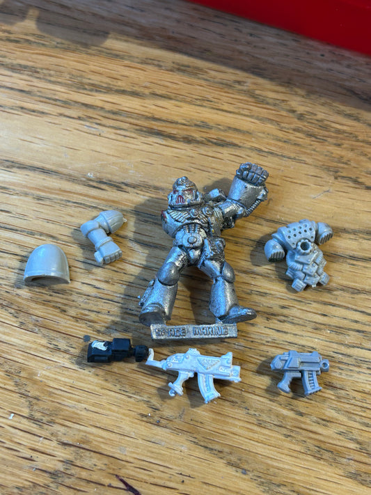 Space Marine Sergeant with power fist classic metal