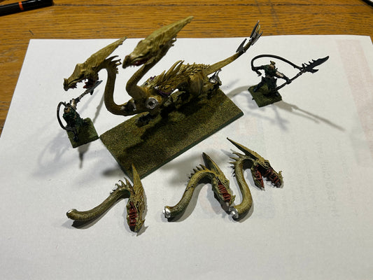 Warhammer -  Dark Elves - Dark Elf  MEtal War Hydra w/ Beast Masters metal