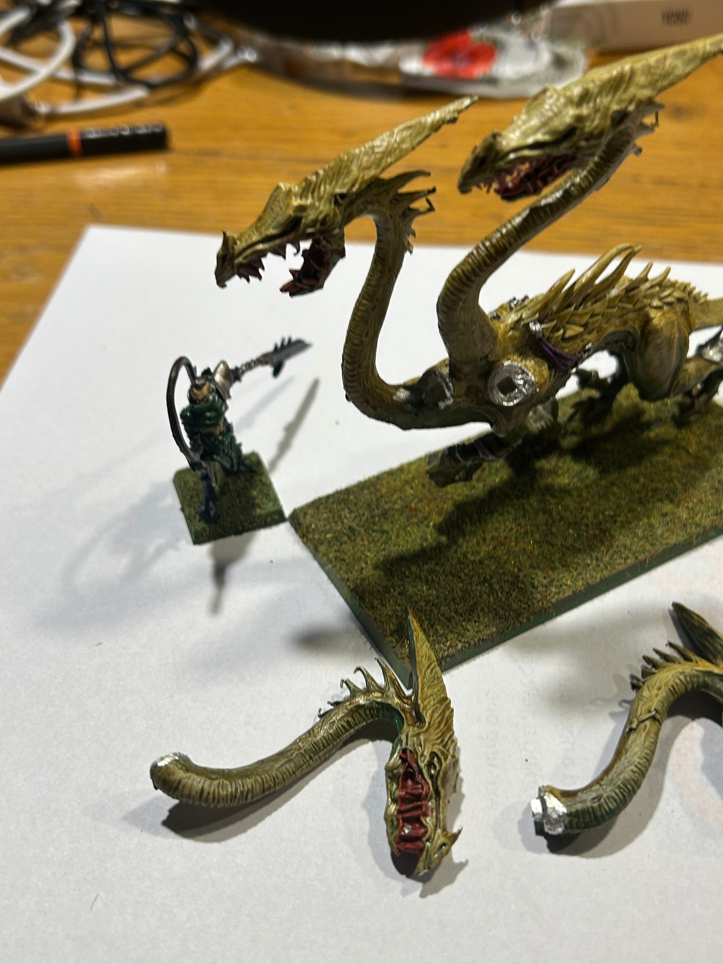 Warhammer -  Dark Elves - Dark Elf  MEtal War Hydra w/ Beast Masters metal