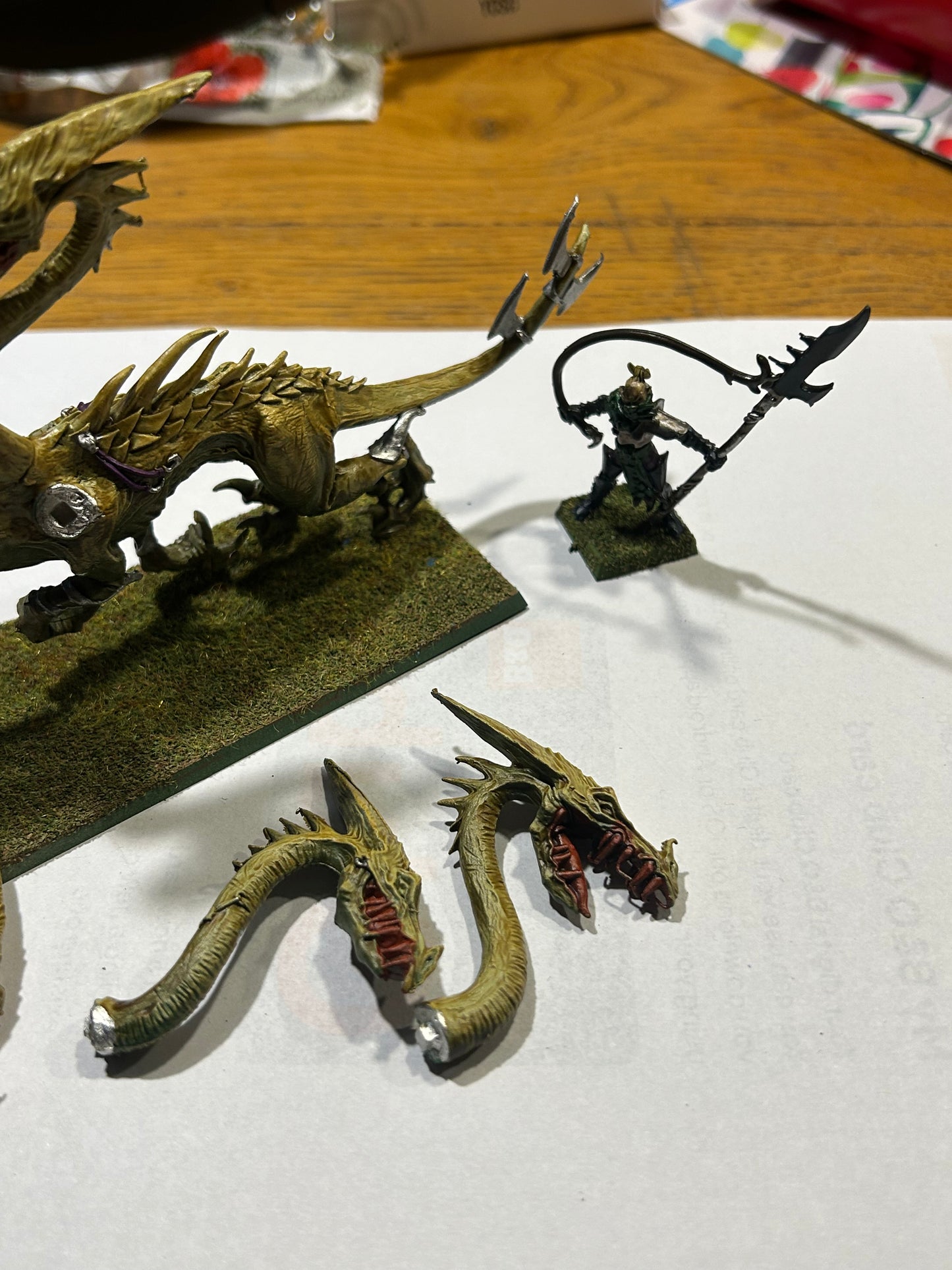 Warhammer -  Dark Elves - Dark Elf  MEtal War Hydra w/ Beast Masters metal