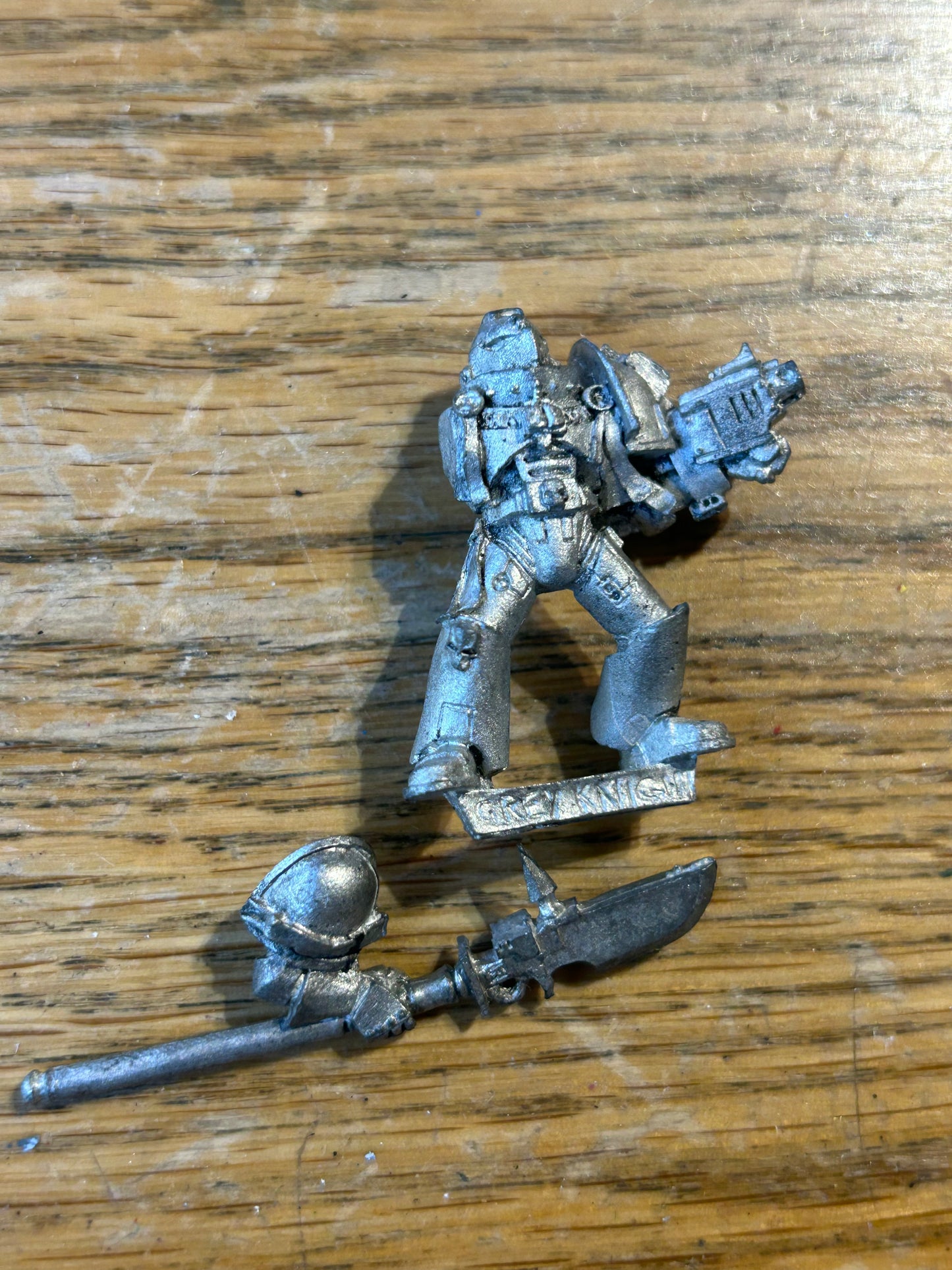 Warhammer 40k metal grey knight with spear and stormbolter