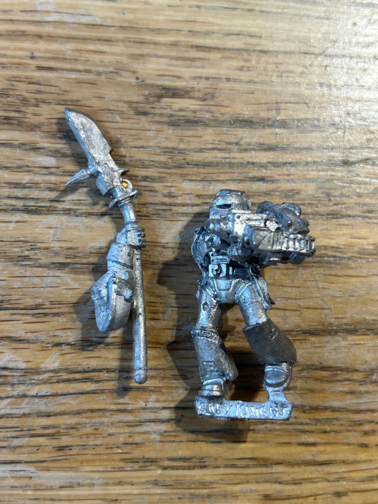 Warhammer 40k metal grey knight with spear and stormbolter