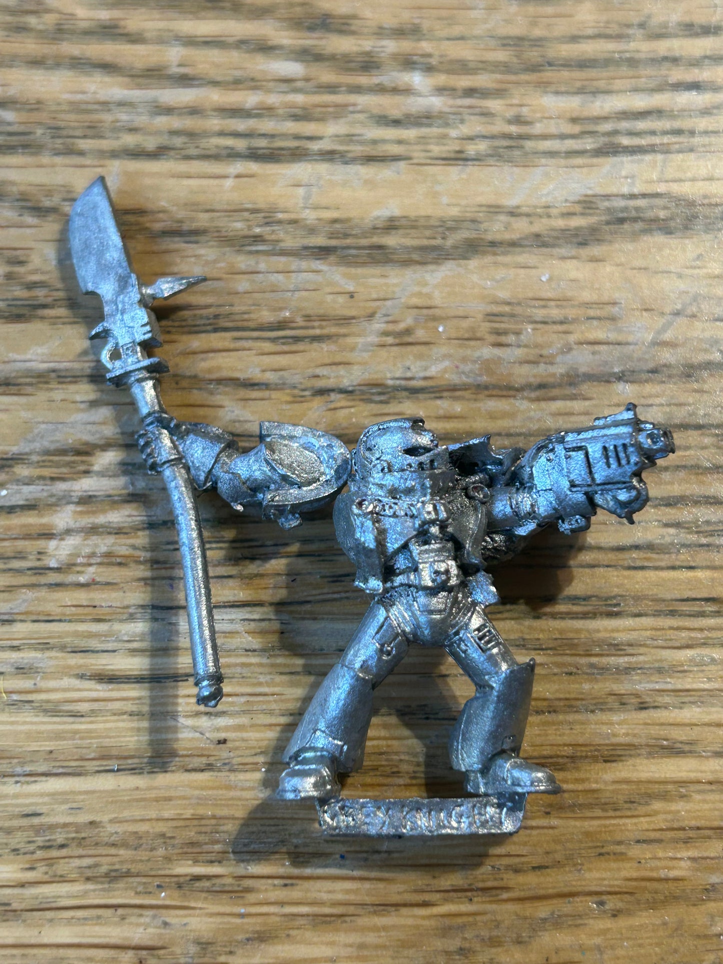 Warhammer 40k metal grey knight with spear and stormbolter