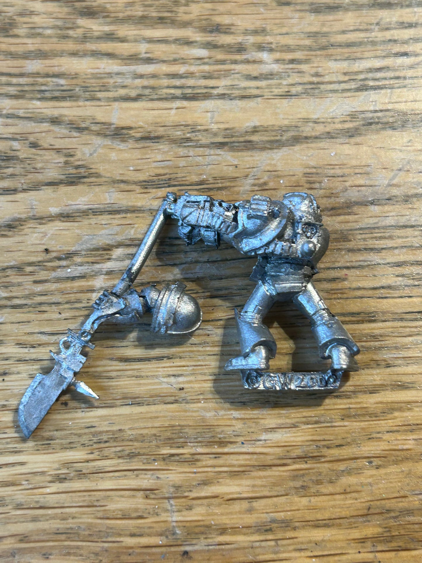 Warhammer 40k metal grey knight with spear and stormbolter