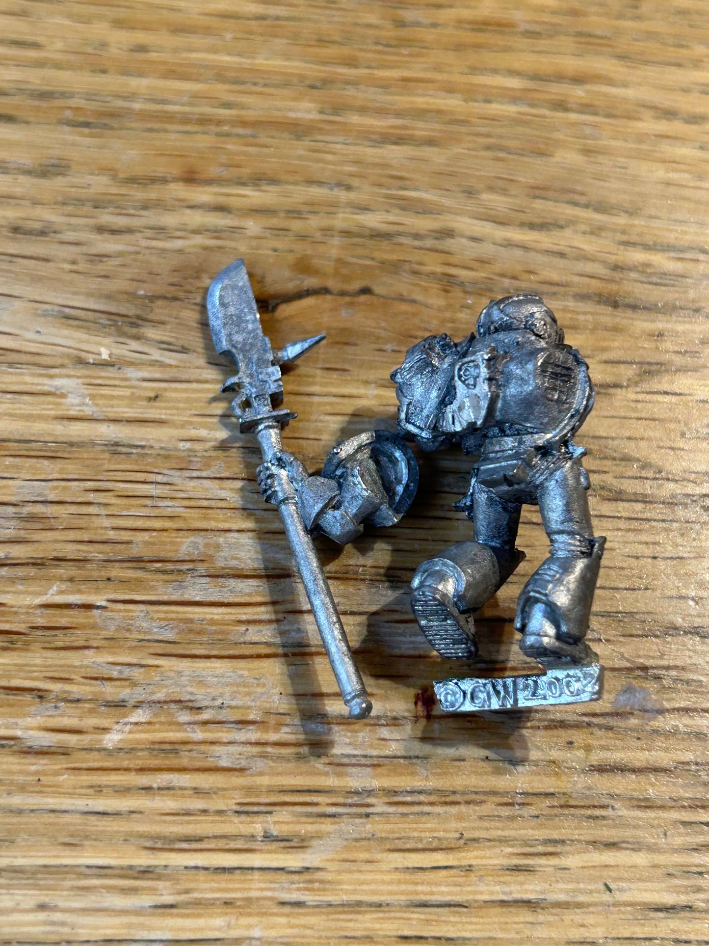 Warhammer 40k metal grey knight with spear and stormbolter