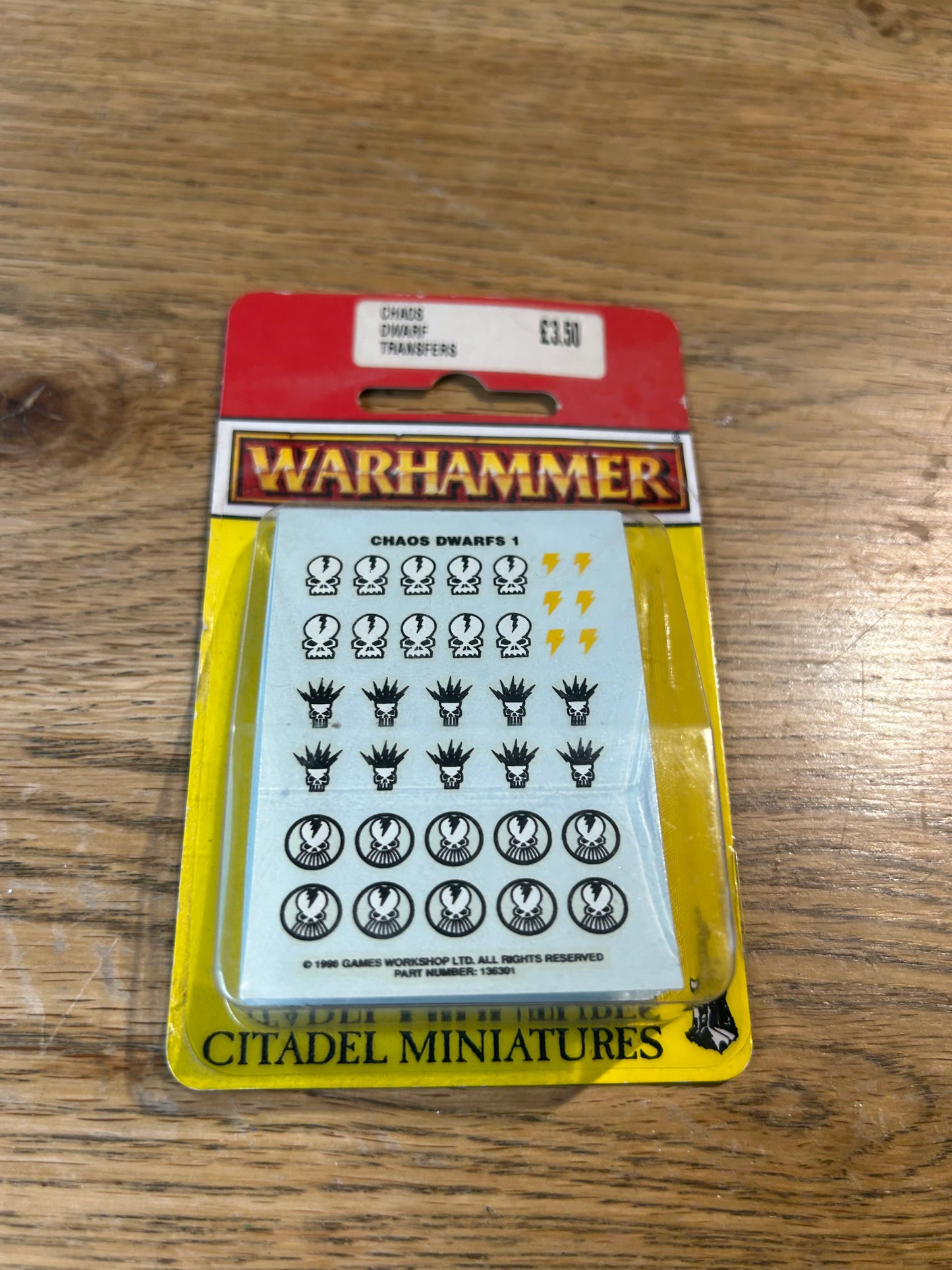Warhammer Chaos Dwarf Transfer Blister Sealed Rare
