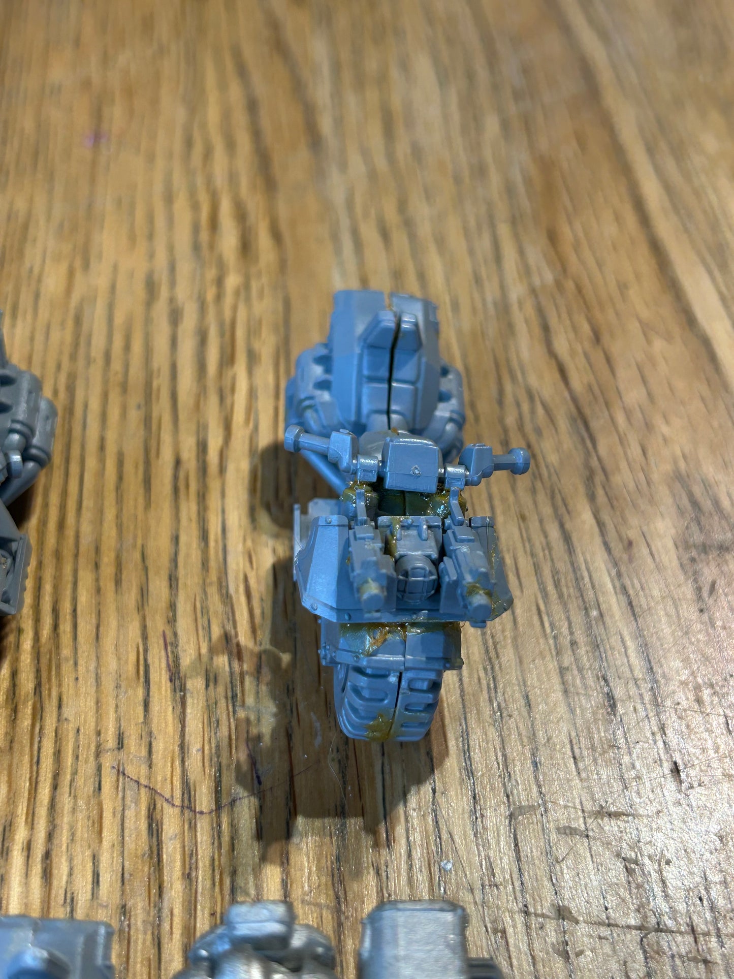Warhammer 40k attack bikes x2 and attack bike with sidecar space marines (one rider is missing)