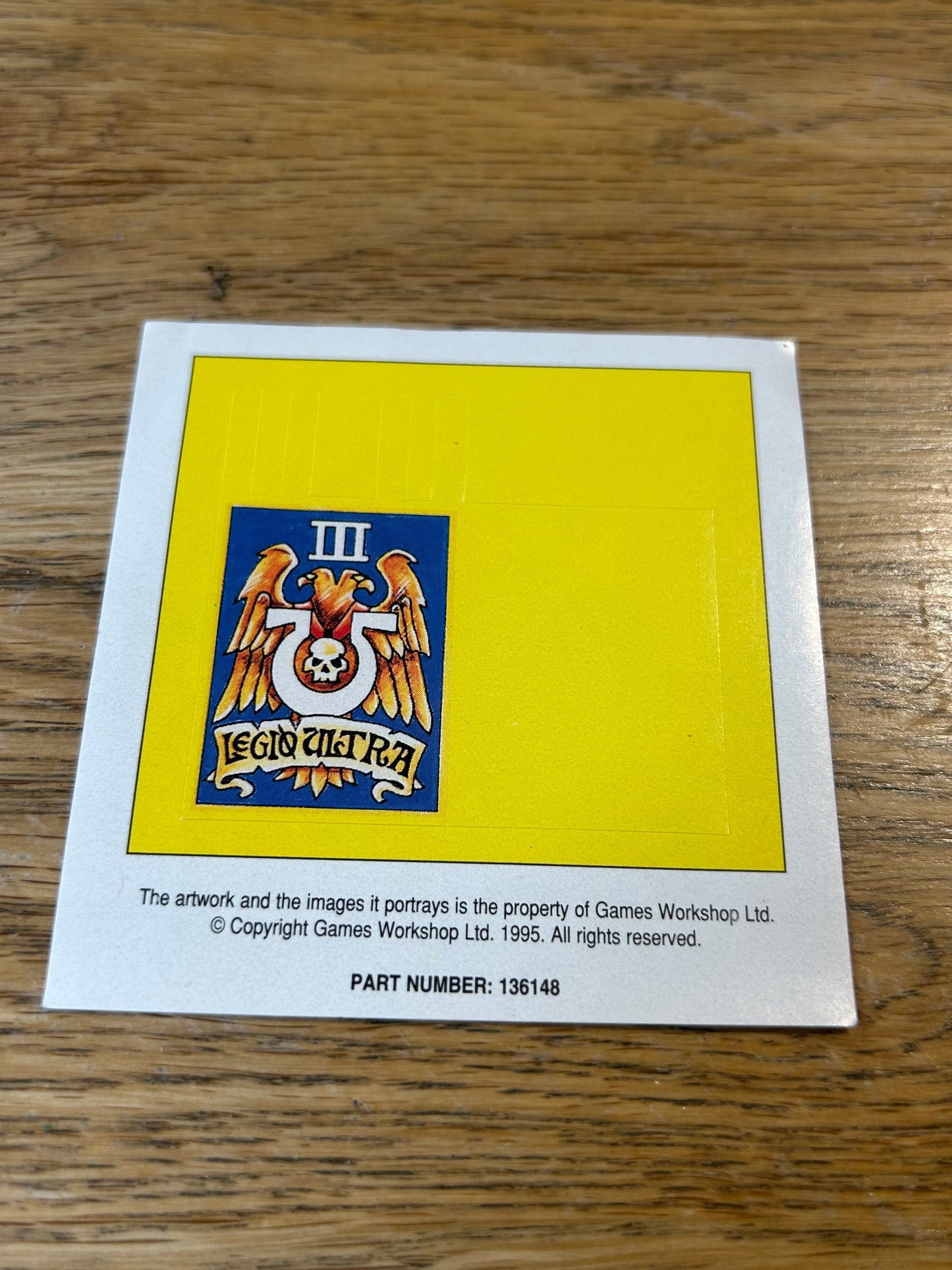 Warhammer 40k Ultramarines Dreadnought Flag Sticker Banner Games Workshop 1995