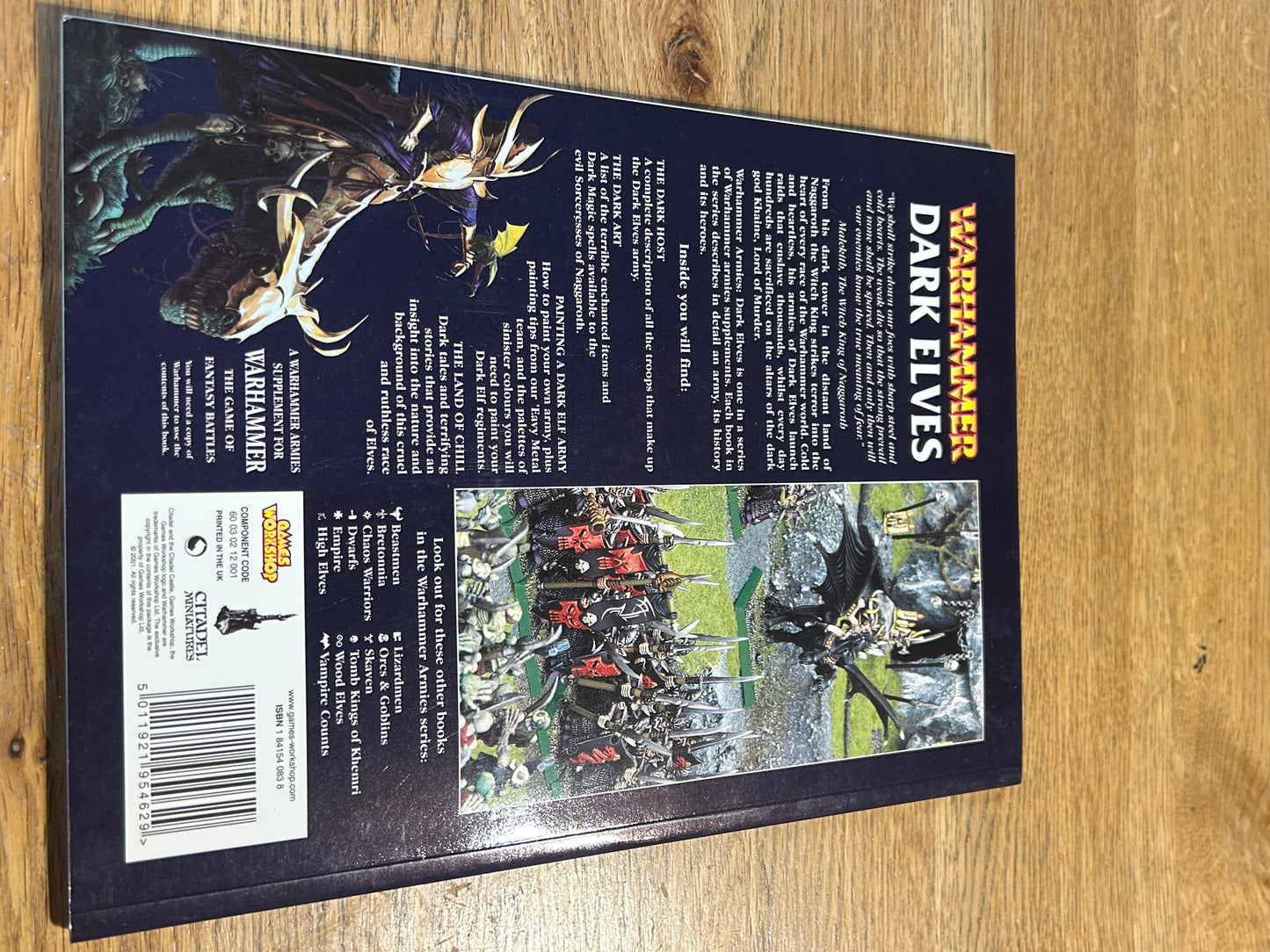 Games Workshop Dark Elves Army Book - Warhammer 6th edition