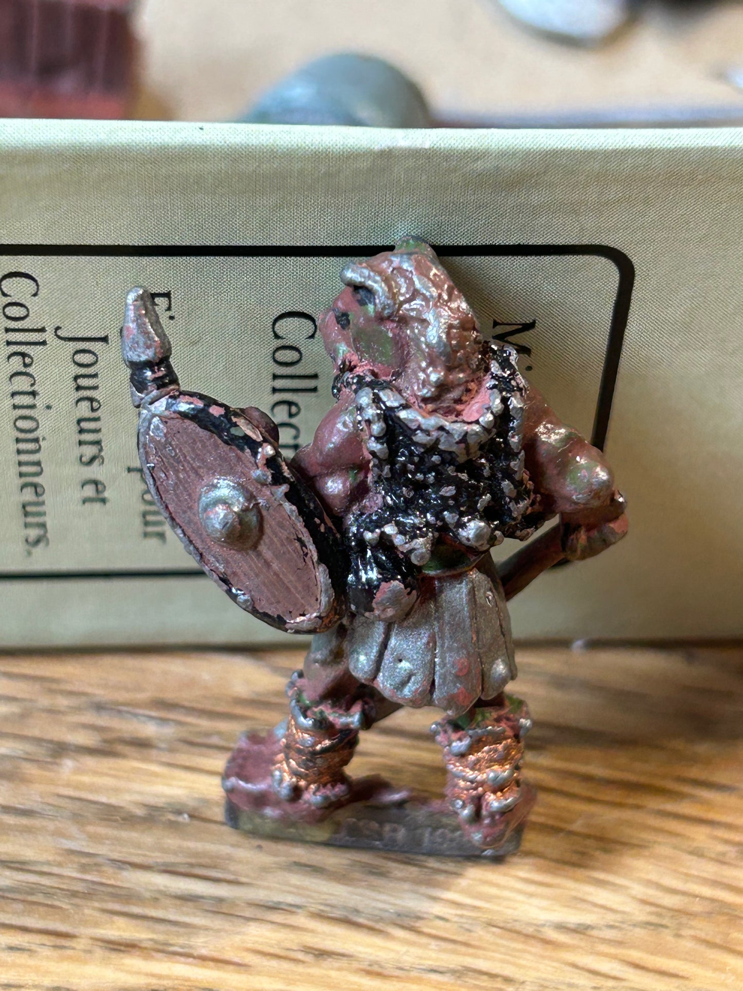 Games Workshop Citadel BDD02 Gnoll Warhammer Advanced Dungeons and Dragons 1985 (missing half his spear)