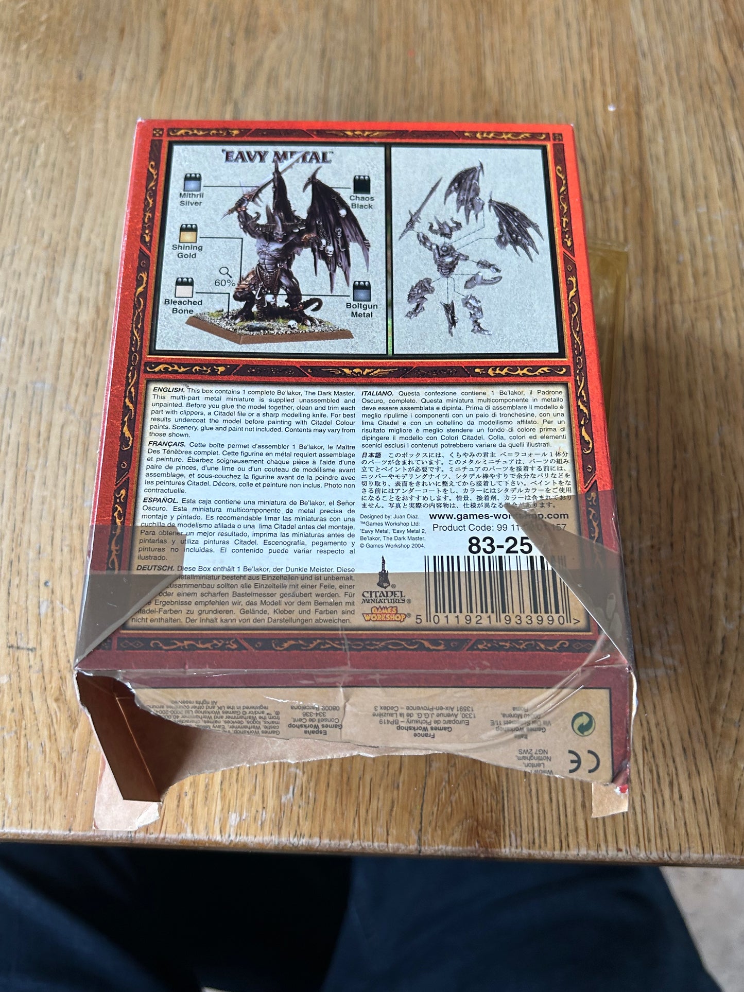 WARHAMMER - Be'Lakor, The Dark Master - Daemons of Chaos - OOP Metal new in damaged box