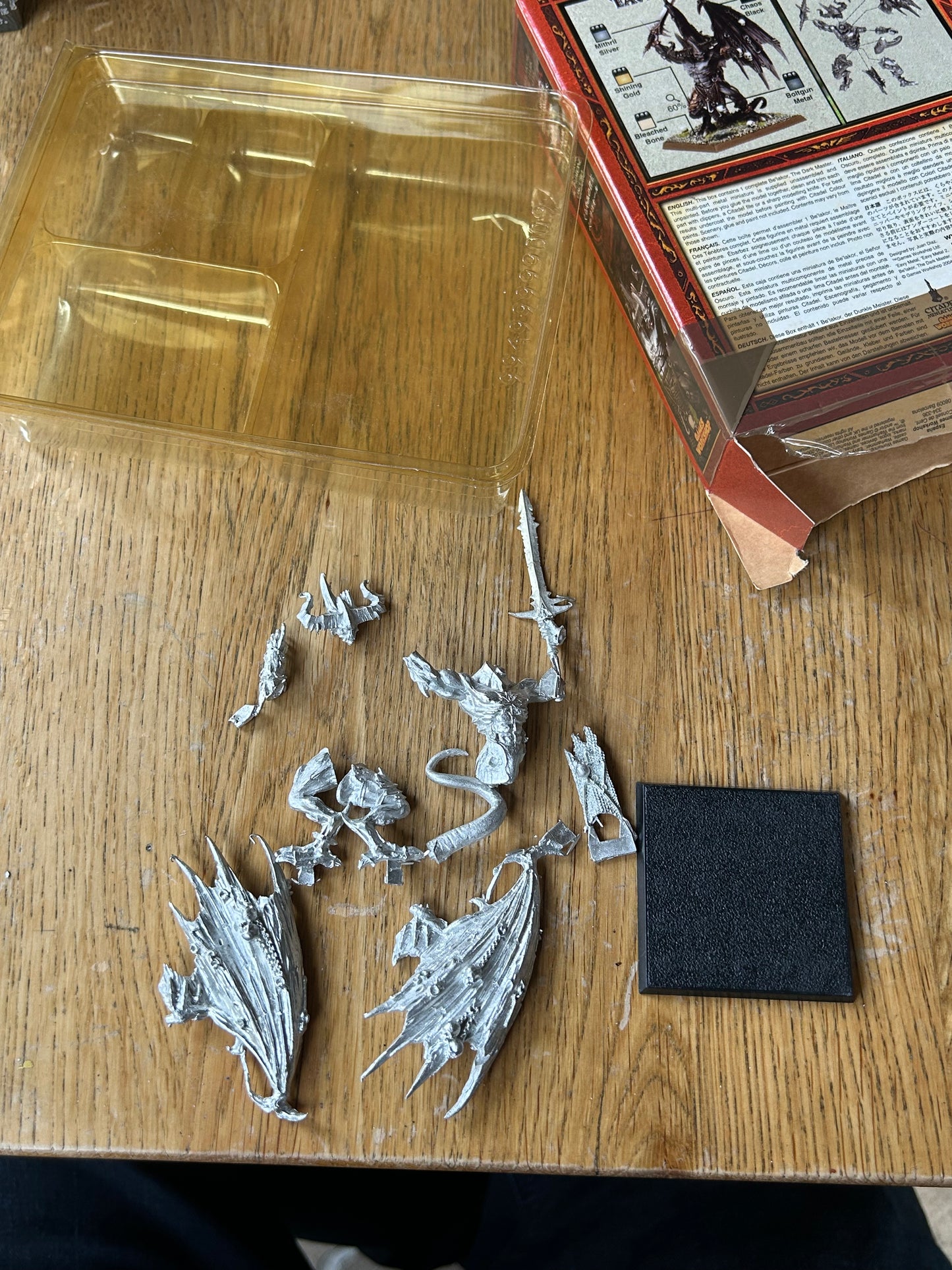 WARHAMMER - Be'Lakor, The Dark Master - Daemons of Chaos - OOP Metal new in damaged box