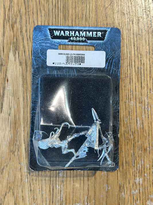 Warhammer 40k Dark Eldar Drukhari Lelith Hesperax Metal RARE OOP in Blister
