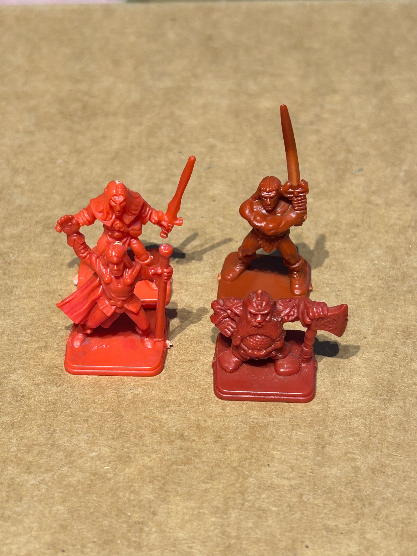 Heroquest heroes set dwarf, wizard, barbarian and elf