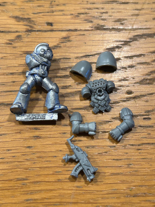 Classic Space Marine  - tactical marine Warhammer 40K Metal (has been stripped)