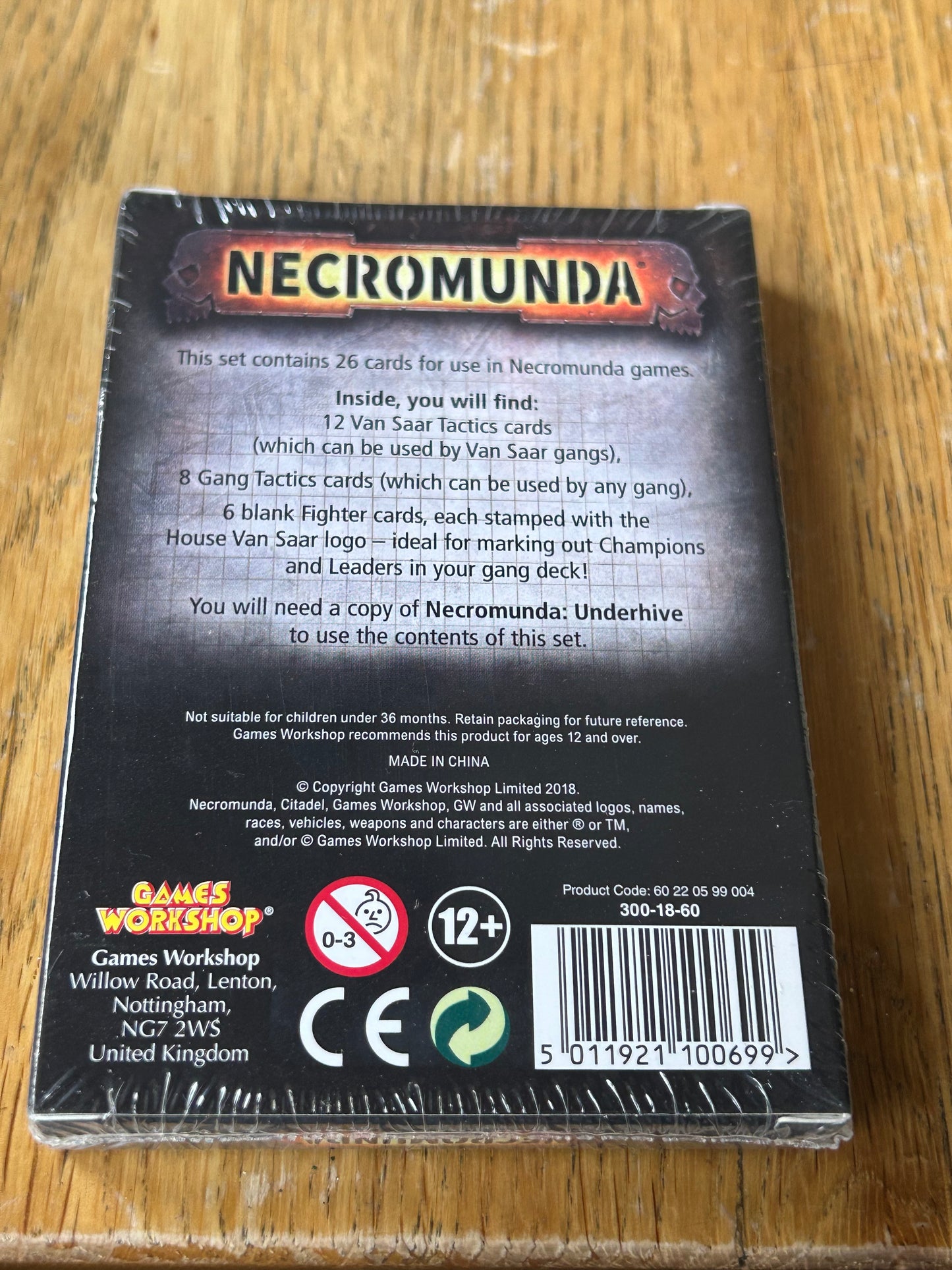 Necromunda Van Saar Gang Cards Underhive Games Workshop GW Sealed New (2 available)