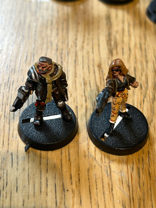 EM4 miniatures chequer gangers x2 great for necromunda or stargrave