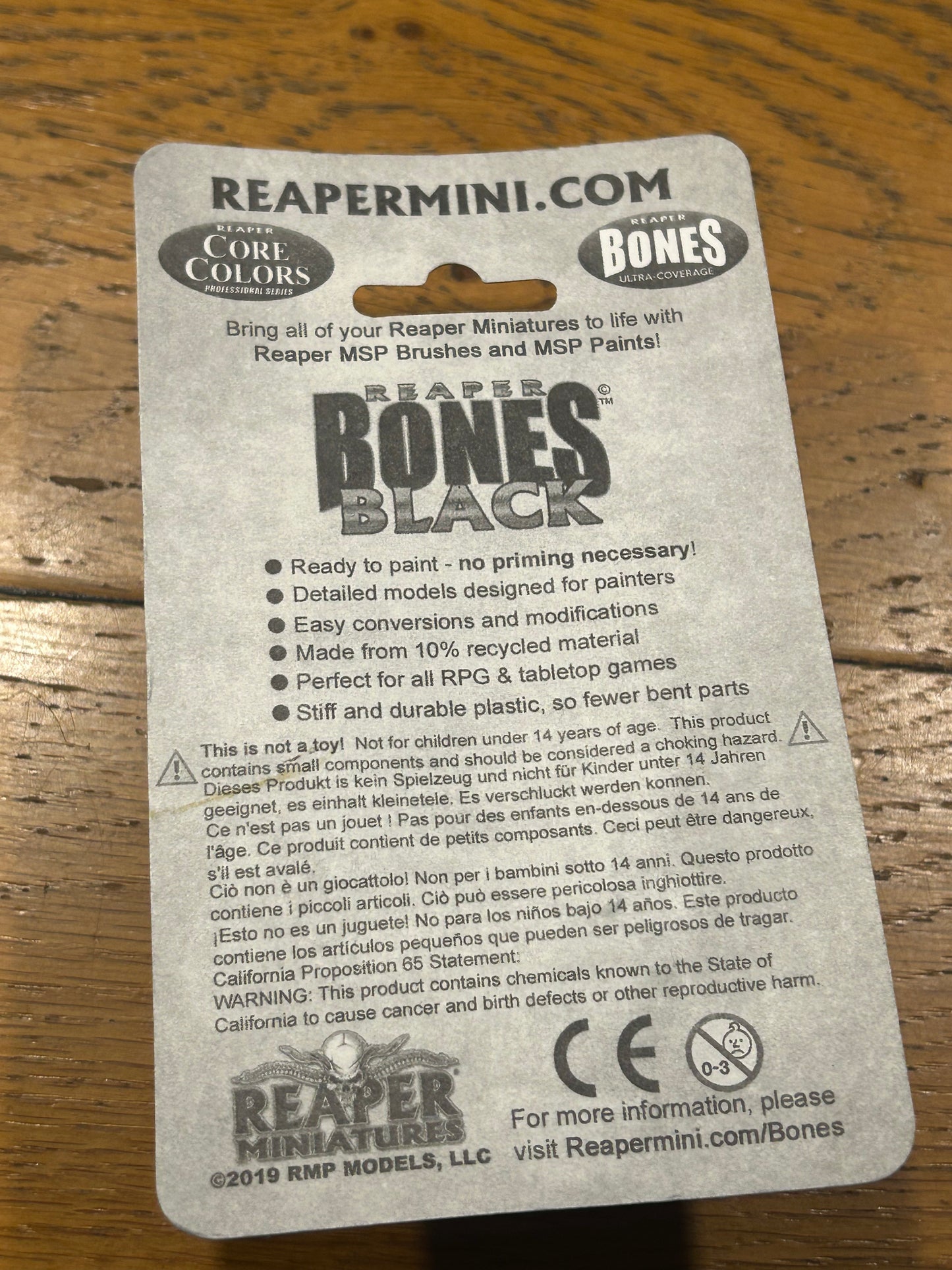Reaper Miniatures Thunderfoot Commander #49006 Bones Black Unpainted Plastic new in blister