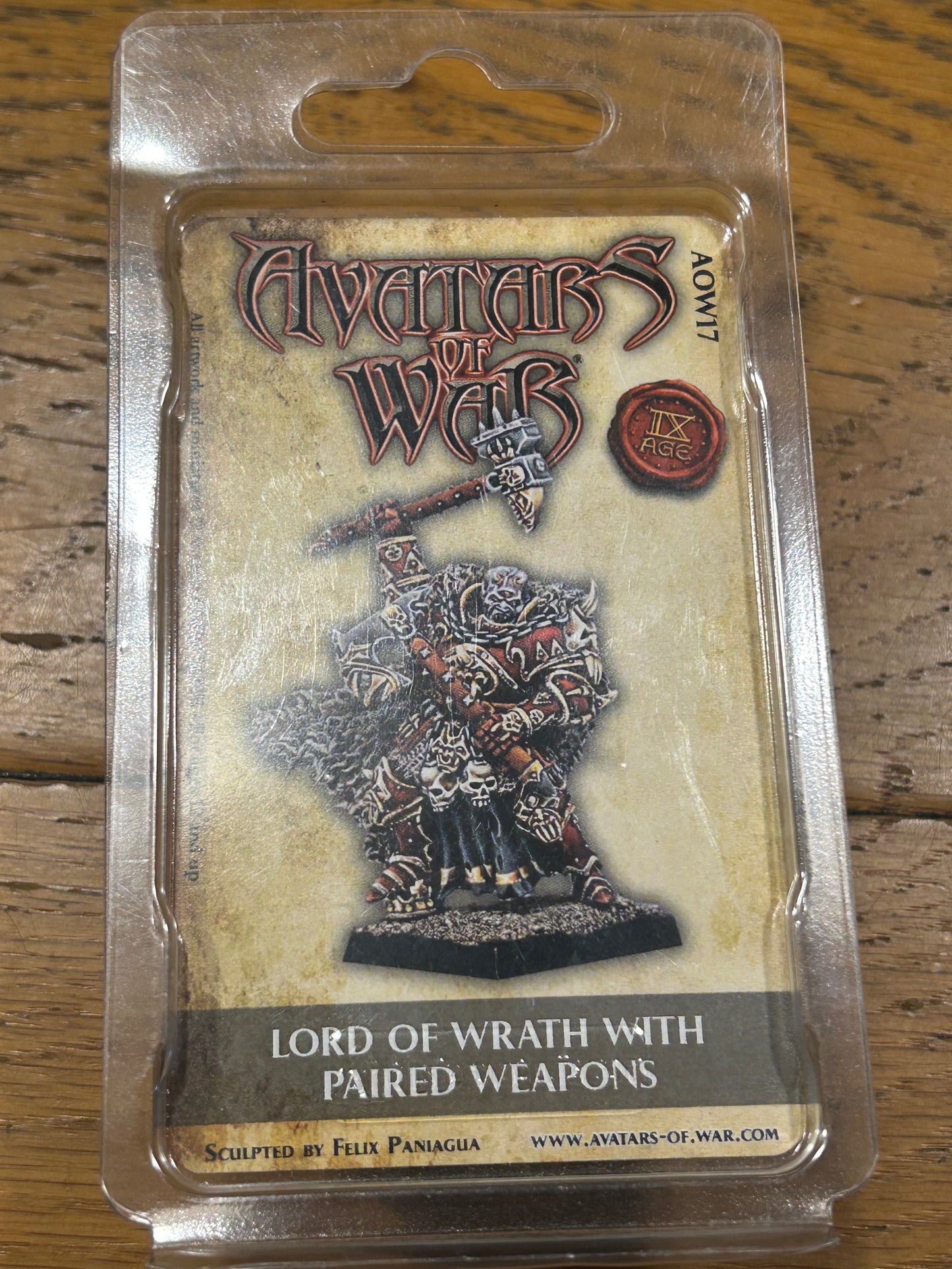 Avatars of war lord of wrath with paired weapons blister chaos warhammer fantasy