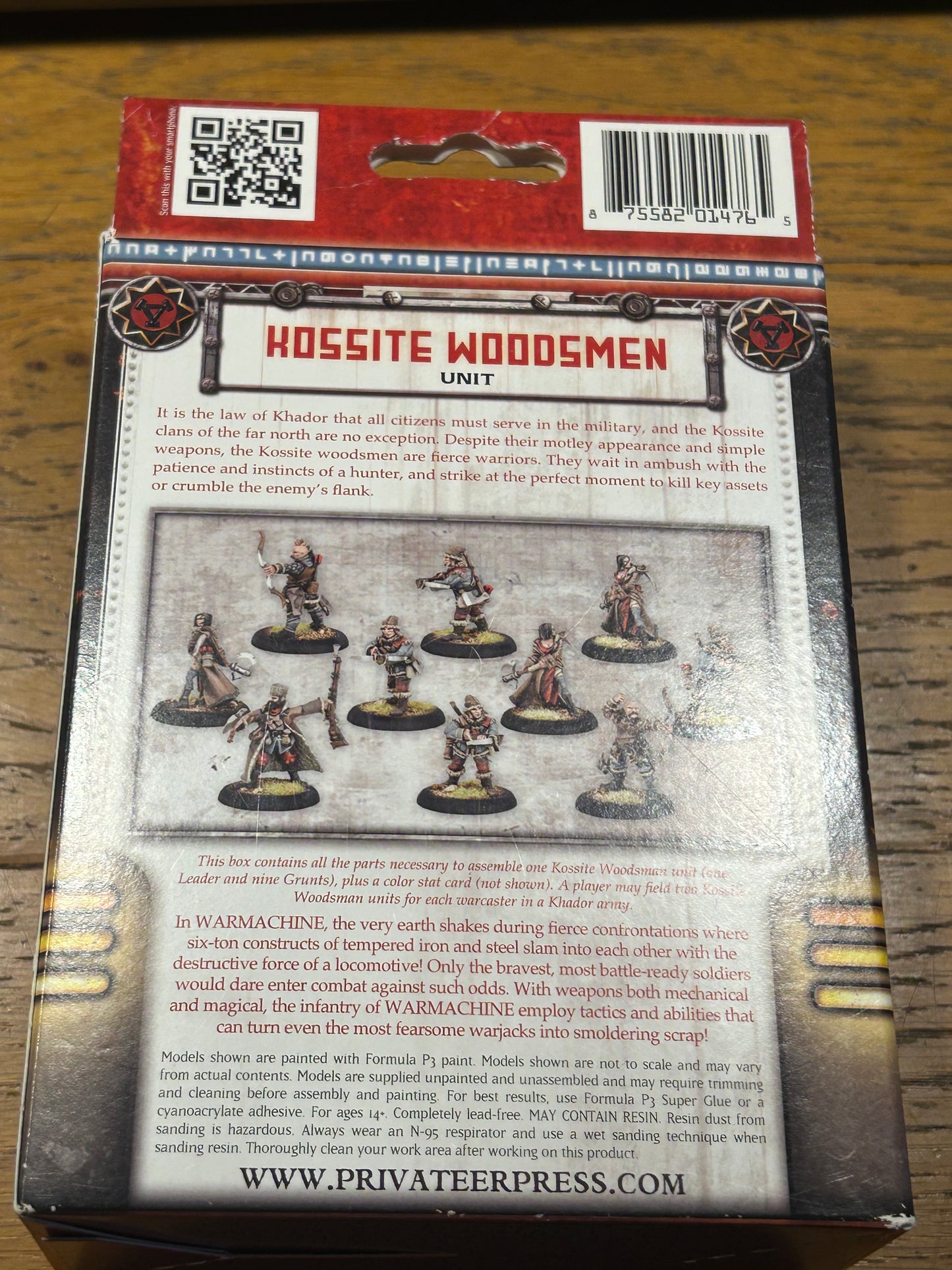 Warmachine Kossite Woodsmen unit Khador new in box