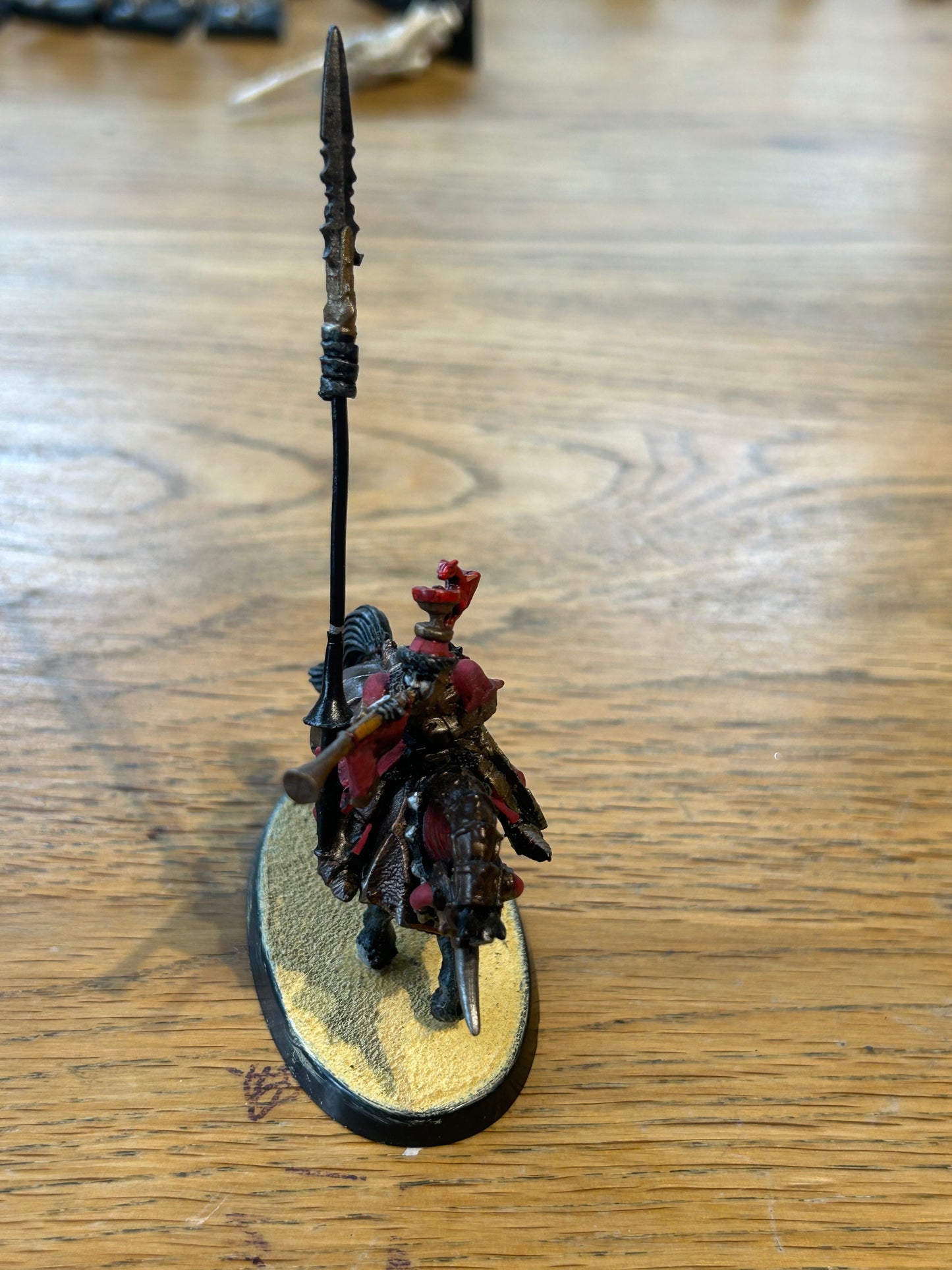 Warhammer fantasy bretonnian grail knight musician painted as a vampire counts musician
