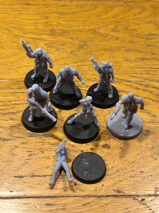 Job lot of 3-d printed sci-fi miniatures