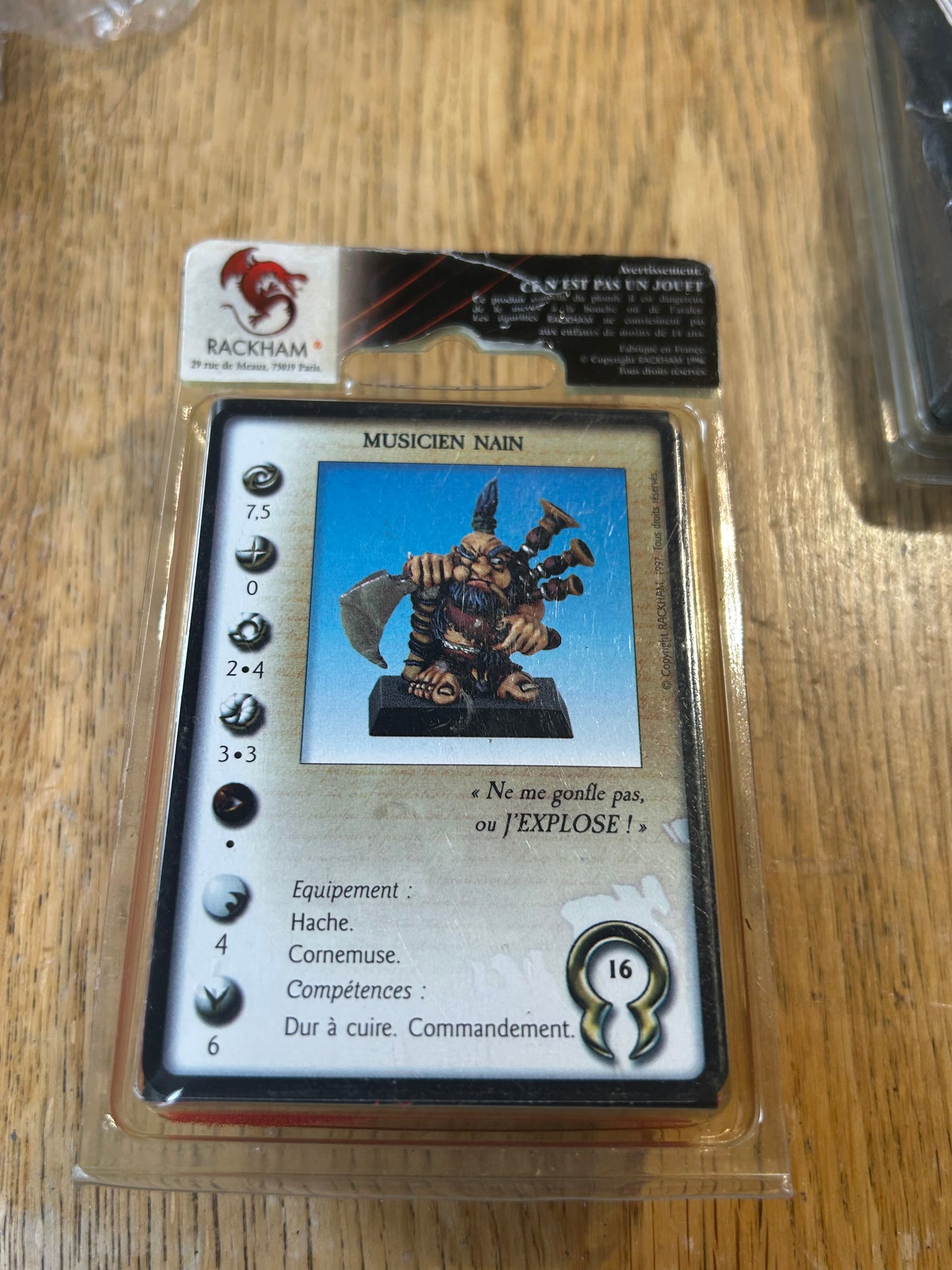 Confrontation Rackham Dwarf musician Bearer Blister Pack